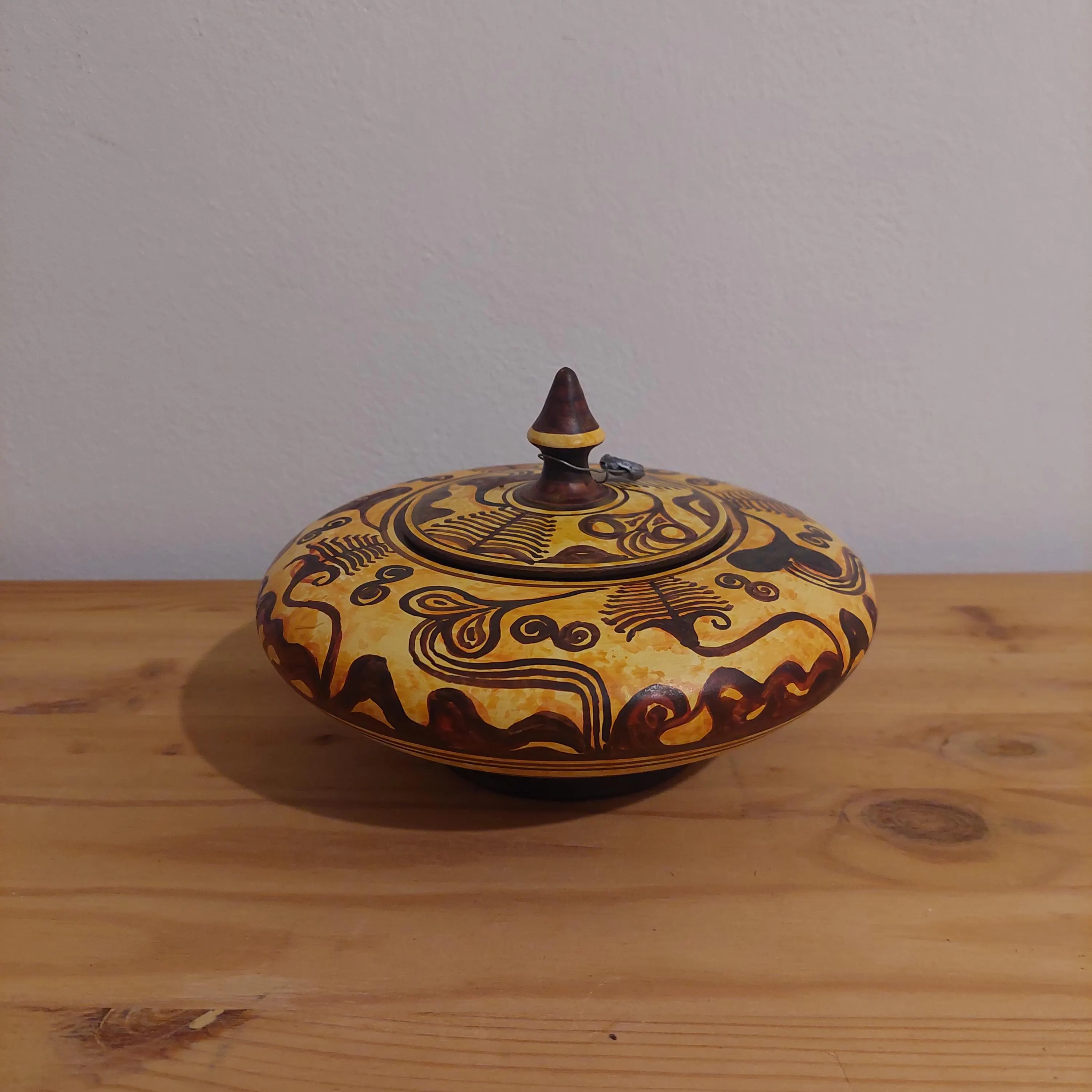 Handmade Ceramic Jewelry Box: Minoan Style Trinket Jar — additional product image 5 from DadArt