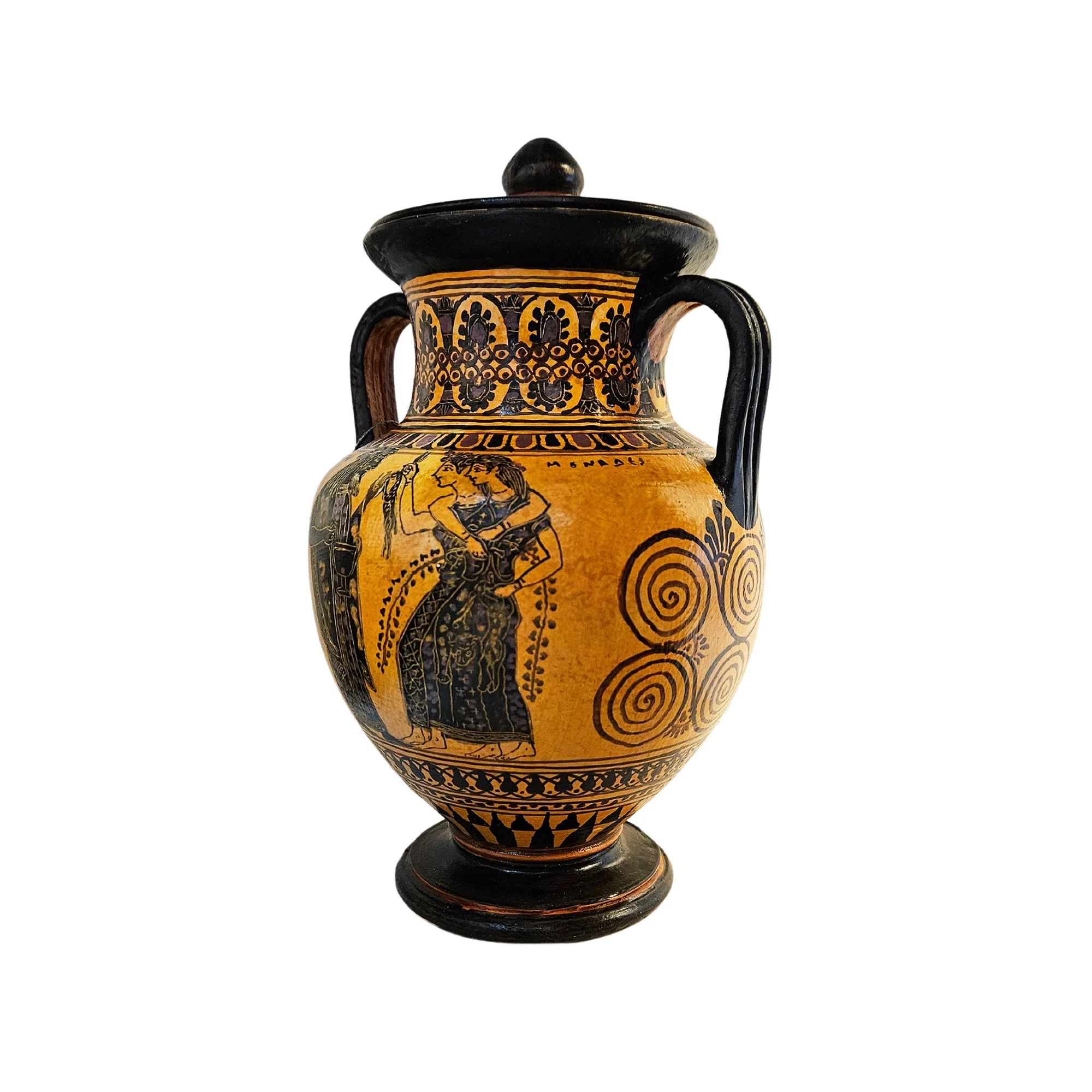Athena with Poseidon God Amphora Vase Ancient Greek Pottery Ceramic — additional product image 3 from DadArt