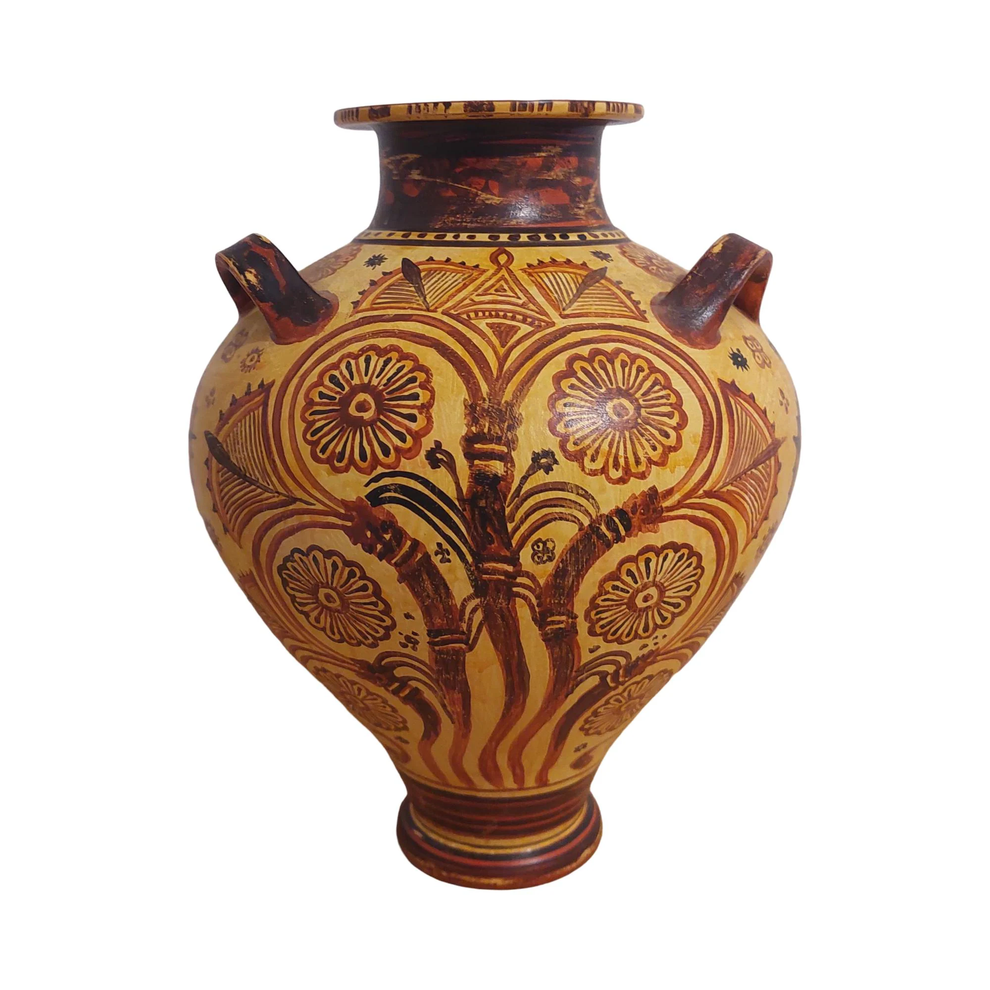Minoan Floral Style Amphora Ceramic Vase Ancient Greece Knossos — additional product image 4 from DadArt