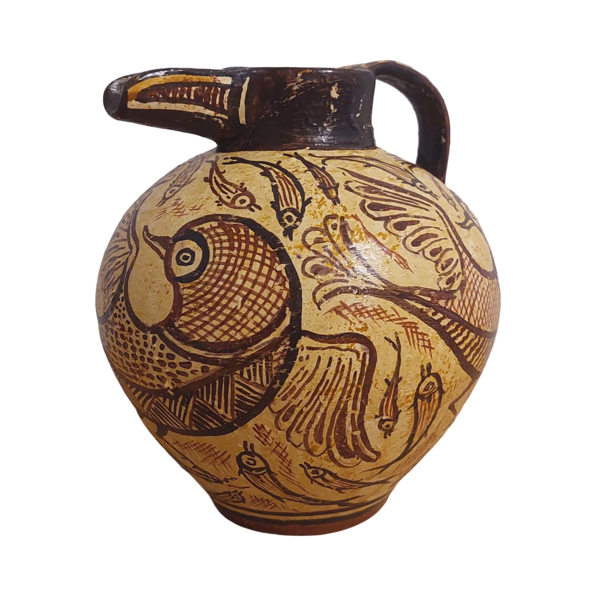 Geometric Bird Oinochoe Ceramic Jug Vase Ancient Greek Museum Exact Replica — additional product image 4 from DadArt