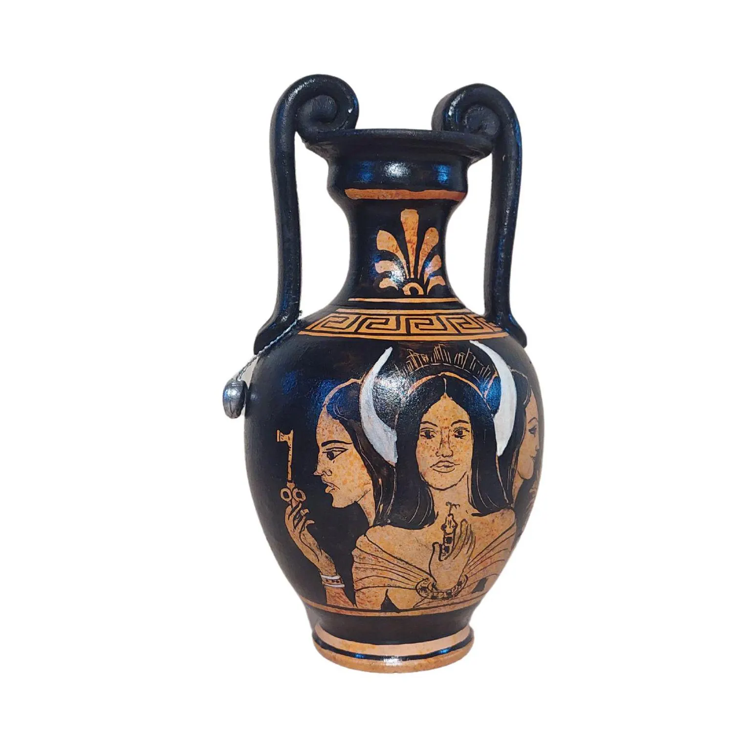 Hecate Triple Goddess Amphora Vessel Greek Ceramic Terracotta Handmade Vase Unique Piece 17cm — additional product image 2 from DadArt