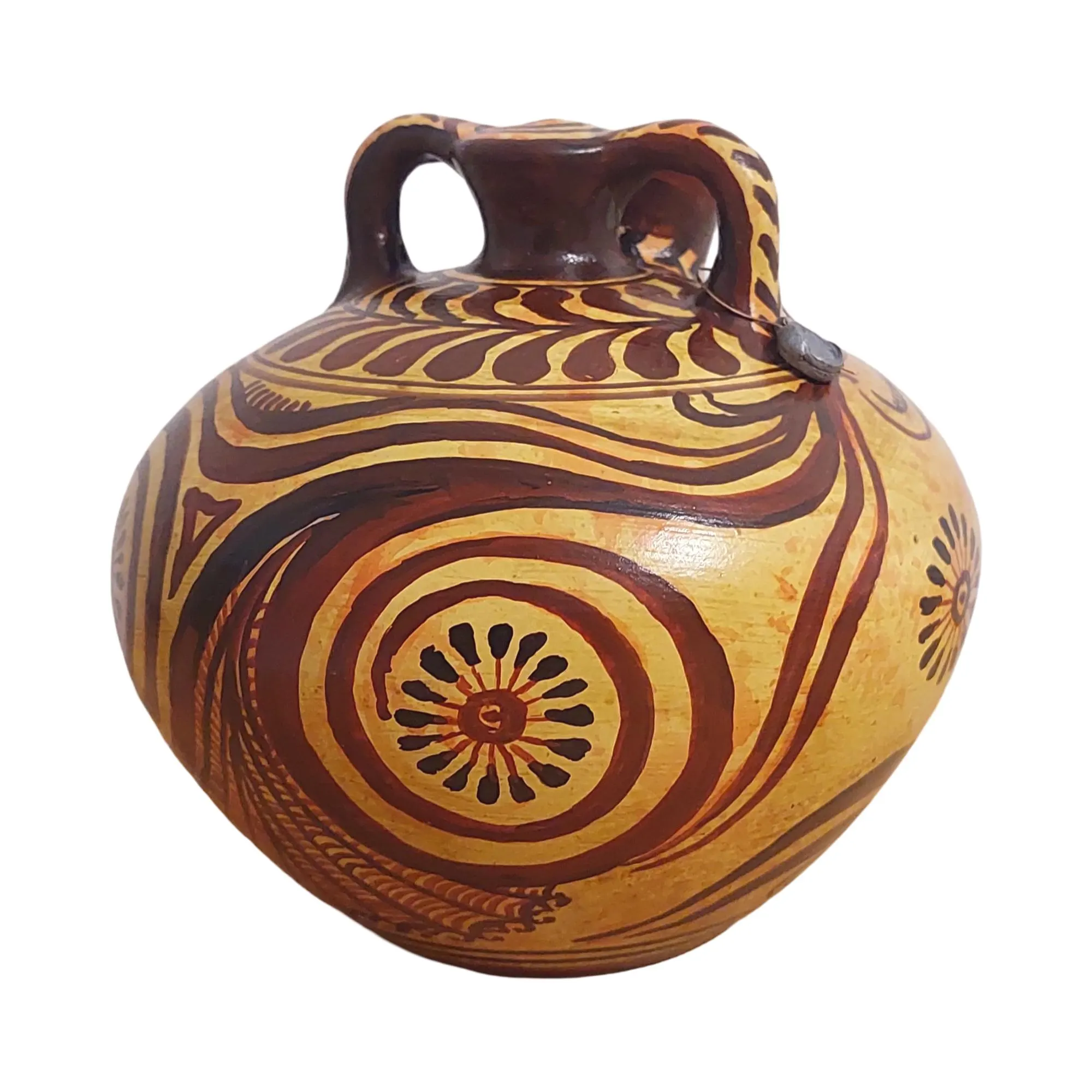 Minoan Pattern Style Swirl Ceramic Jug Terracota Vase Ancient Greece — additional product image 4 from DadArt