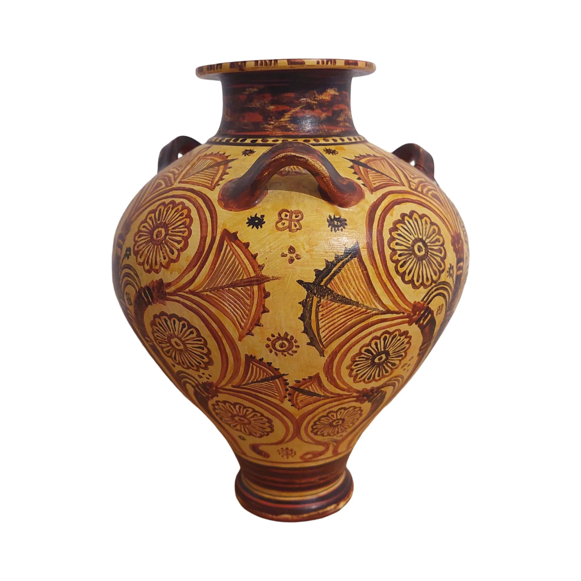 Minoan Floral Style Amphora Ceramic Vase Ancient Greece Knossos — additional product image 2 from DadArt