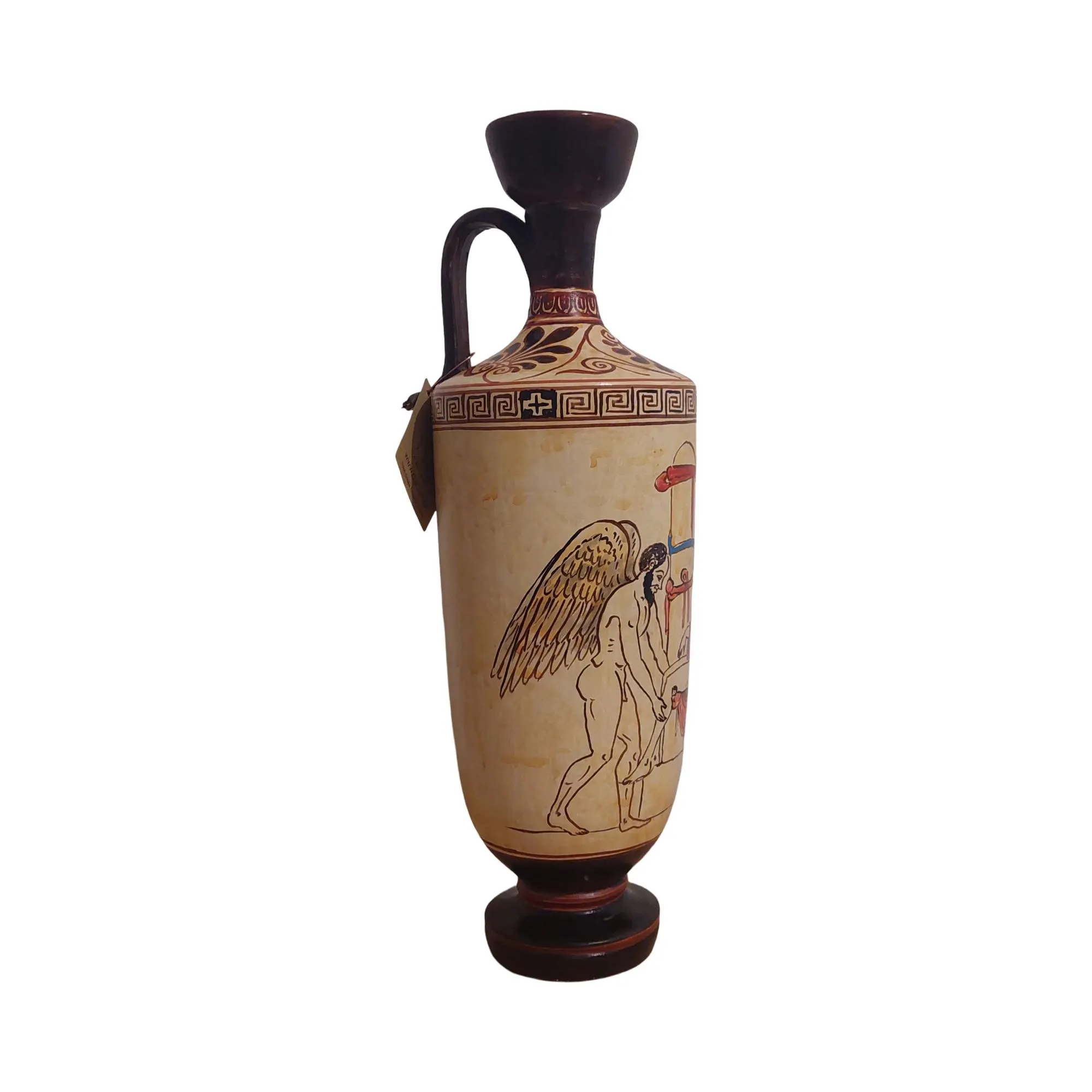 Greek Lekythos Funeral Vase Handmade Ceramic Pottery Ancient Mythology Art — additional product image 3 from DadArt