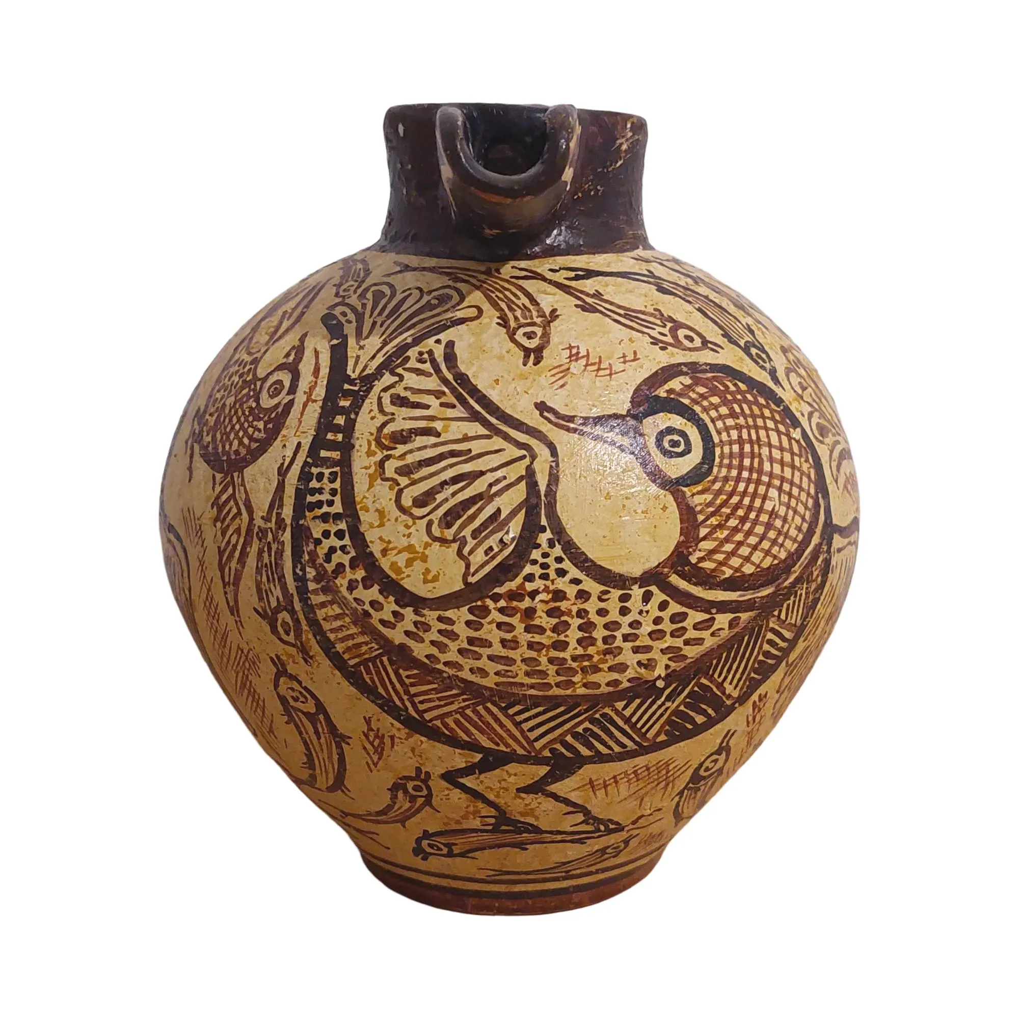 Geometric Bird Oinochoe Ceramic Jug Vase Ancient Greek Museum Exact Replica — additional product image 3 from DadArt