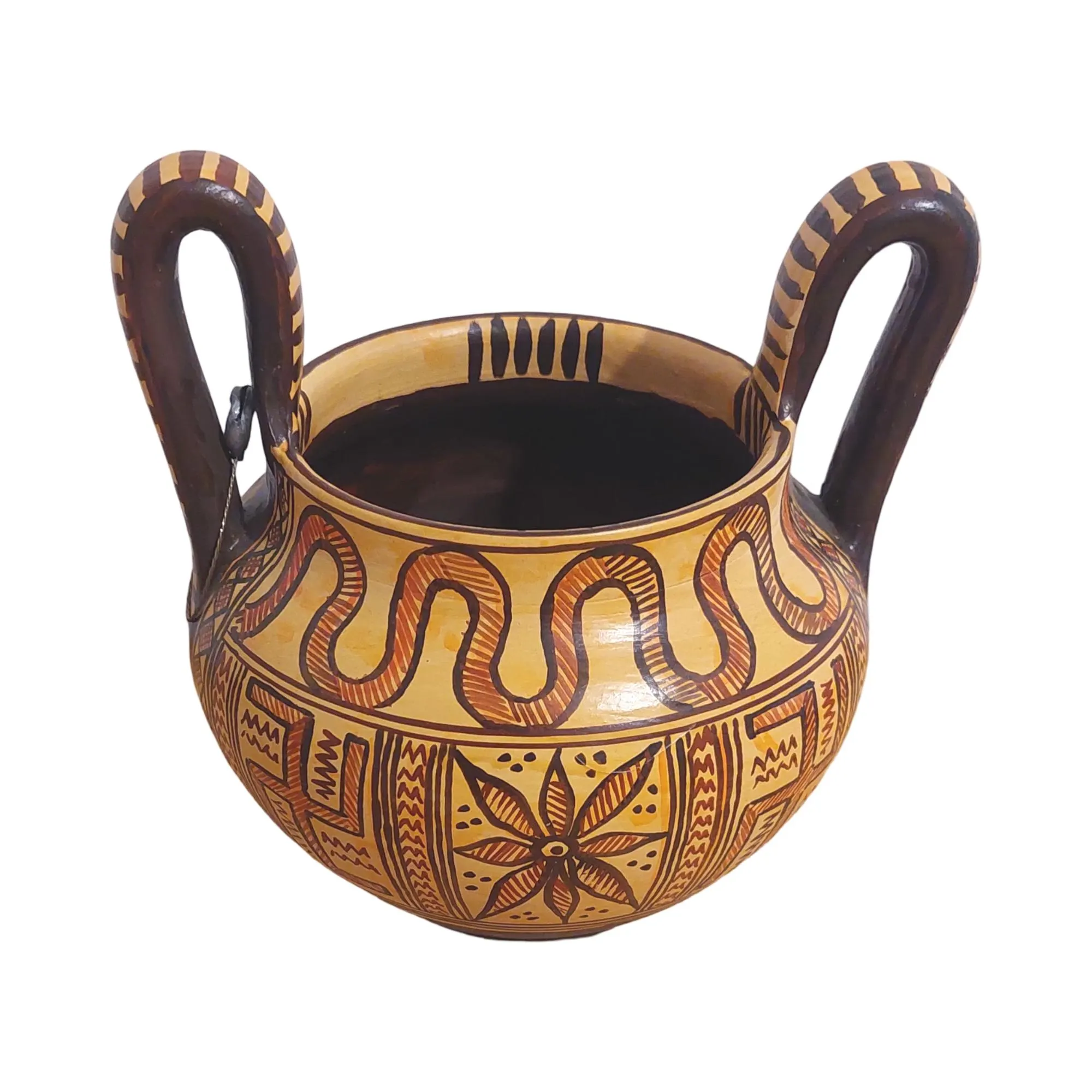 Geometric Kantharos Two Handled Ceramic Cup Ancient Greece Museum Replica — additional product image 7 from DadArt