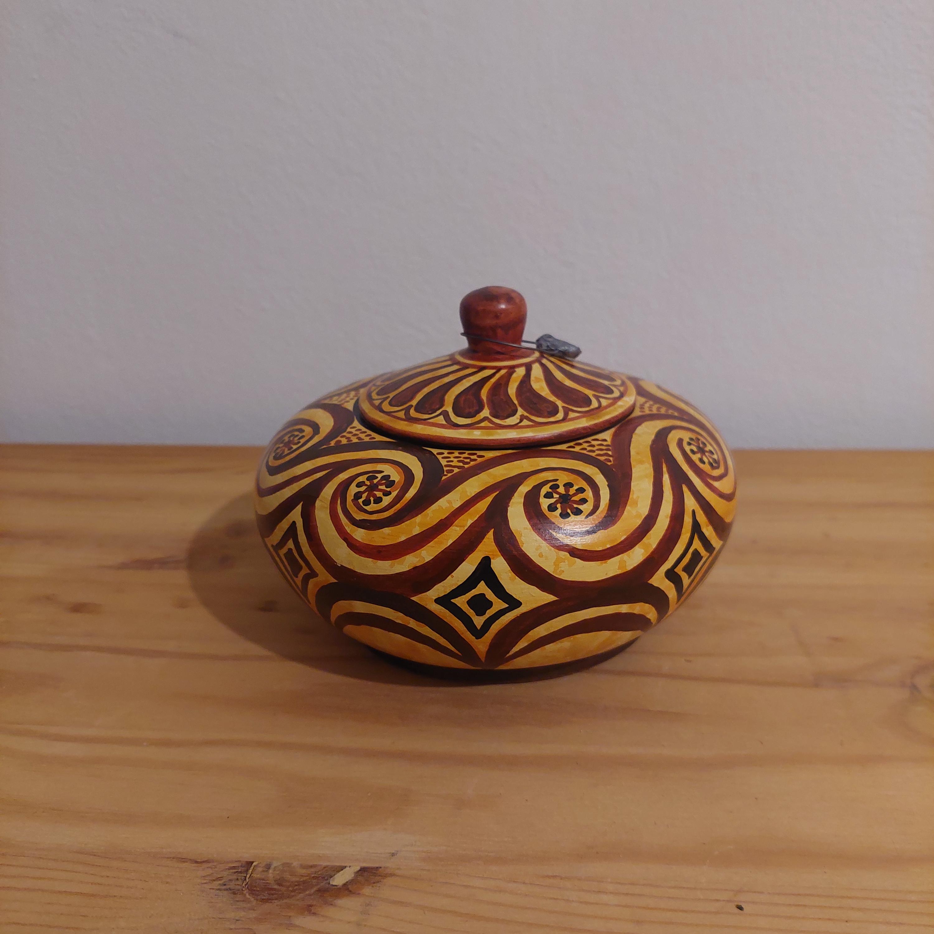Handmade Greek Ceramic Box: Wave Motif Jewelry Holder — additional product image 4 from DadArt