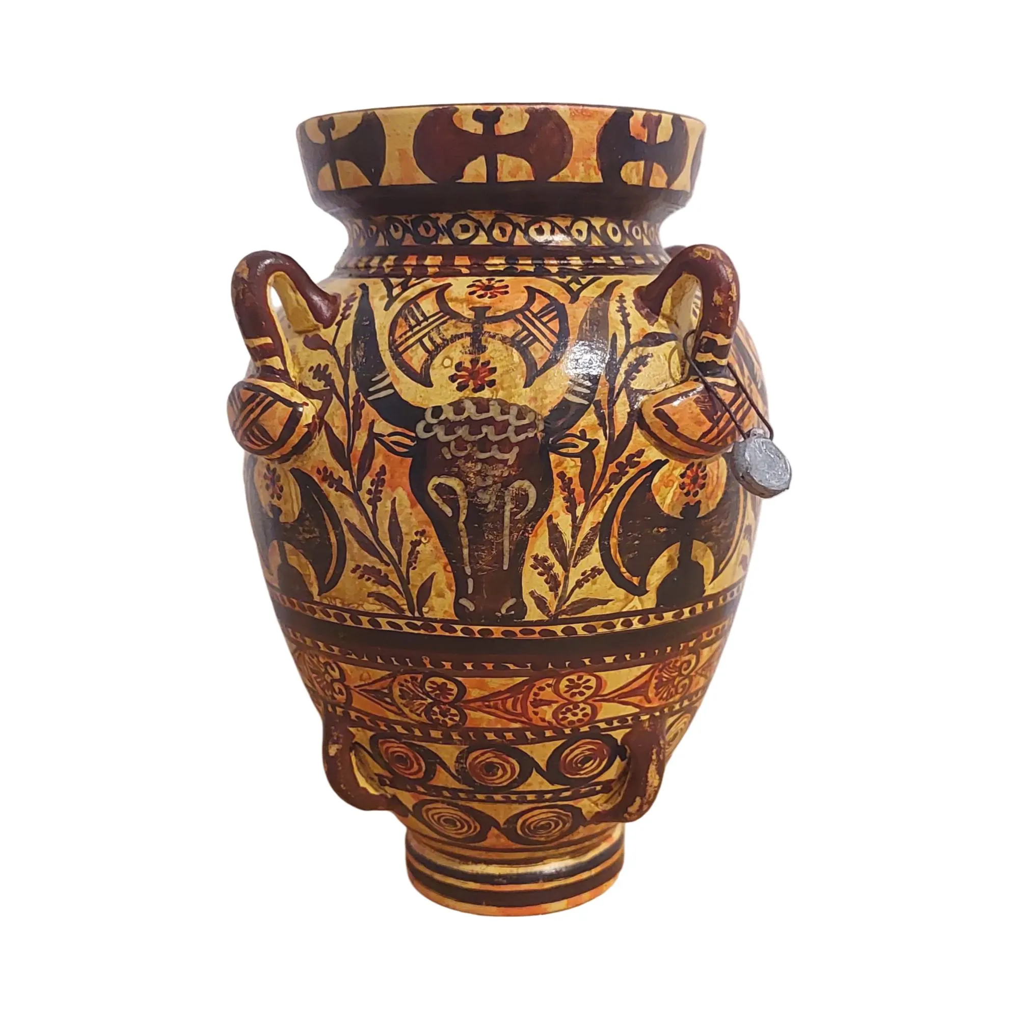 Minoan Bull Head Labrys Amphora Ceramic Vase Ancient Greece — additional product image 4 from DadArt
