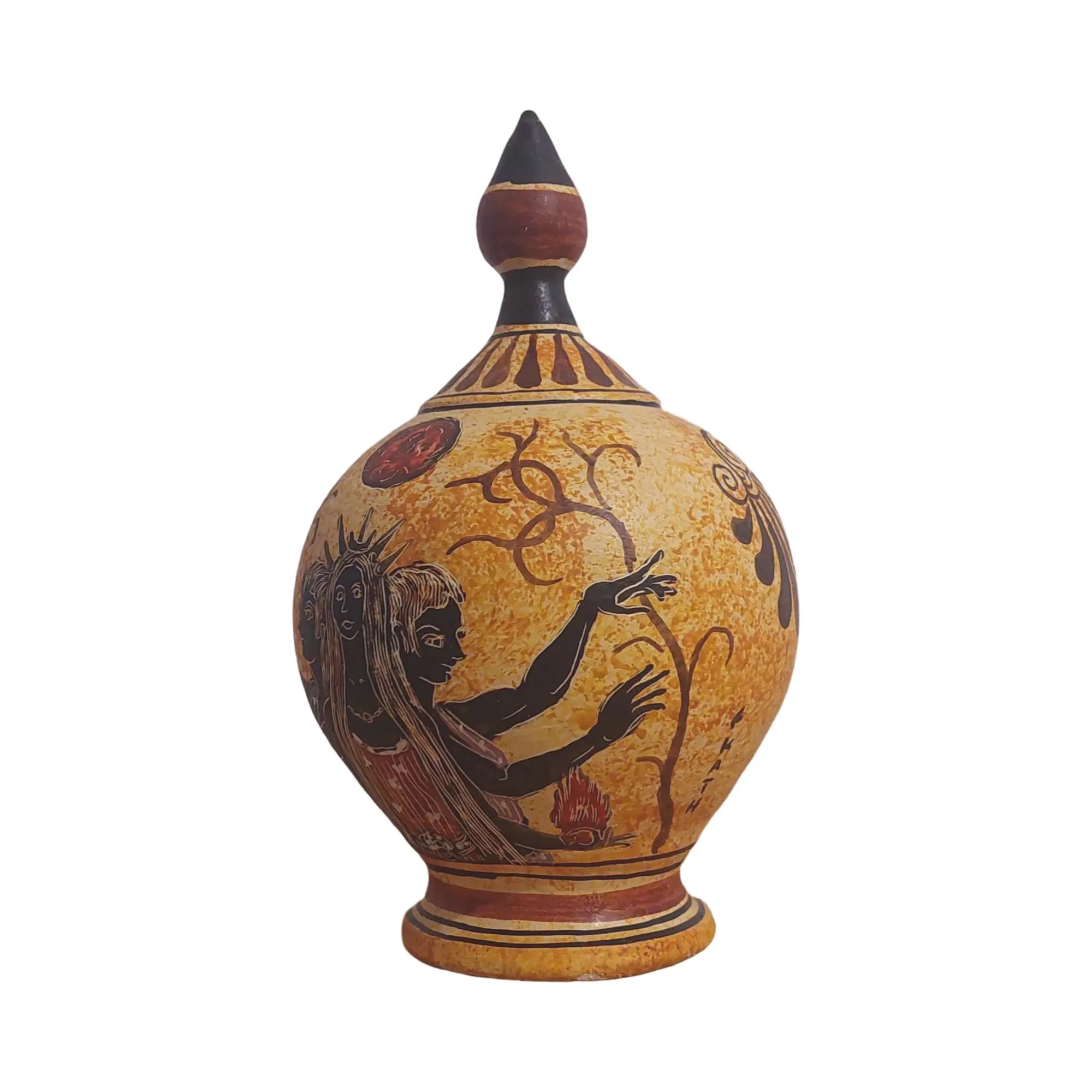 Hecate Vase Greek Goddess Coin Bank Handmade Ceramic Mythology Pottery Decor — additional product image 2 from DadArt