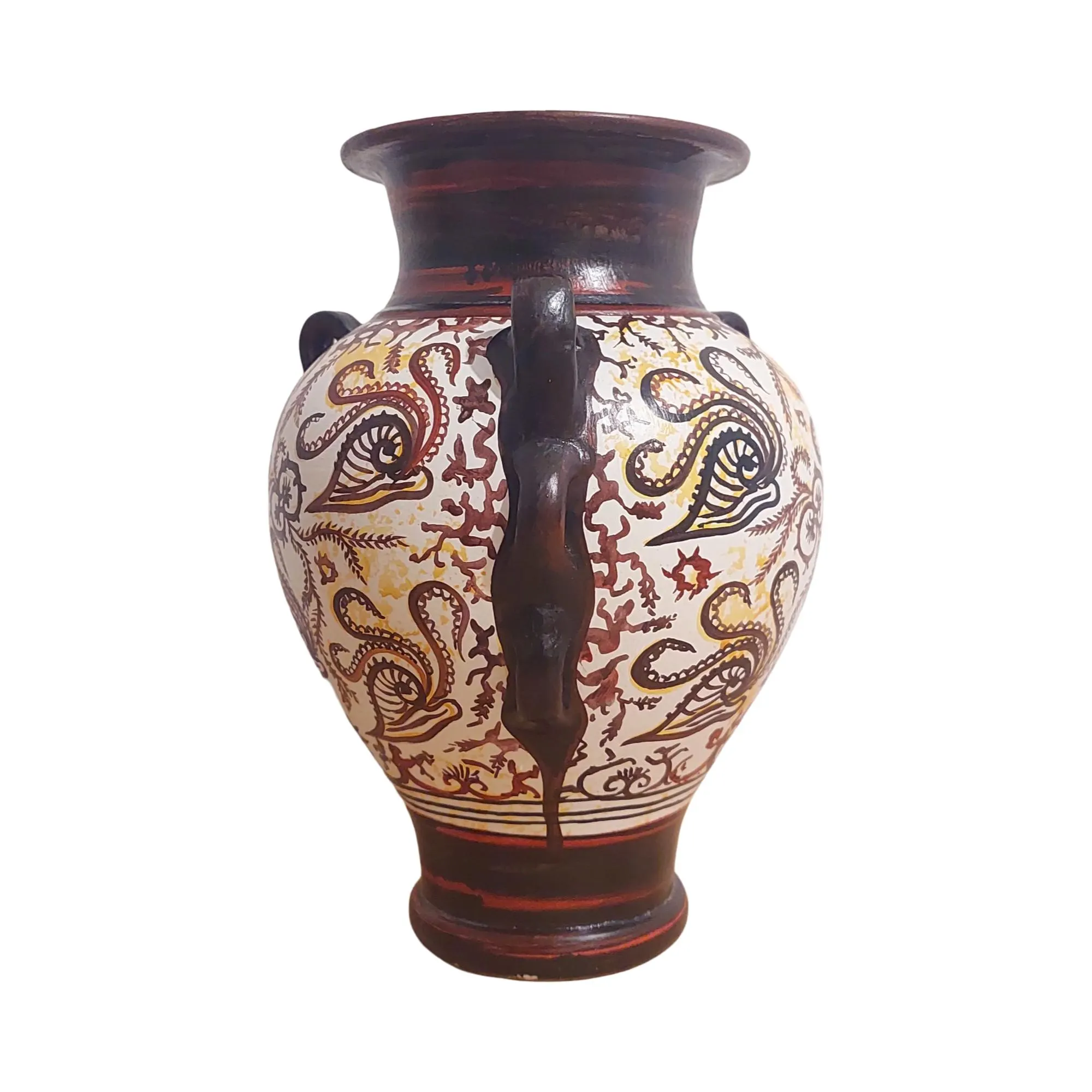 Minoan Style Vase Handmade Ceramic Pottery Ancient Greek Amphora Octopus Art — additional product image 2 from DadArt