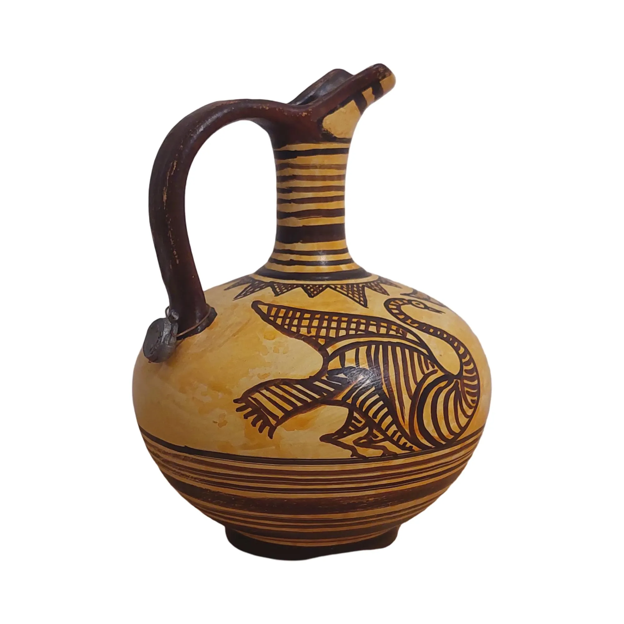 Geometric Bird Oinochoe Ceramic Jug Ancient Greece Museum Replica — additional product image 6 from DadArt