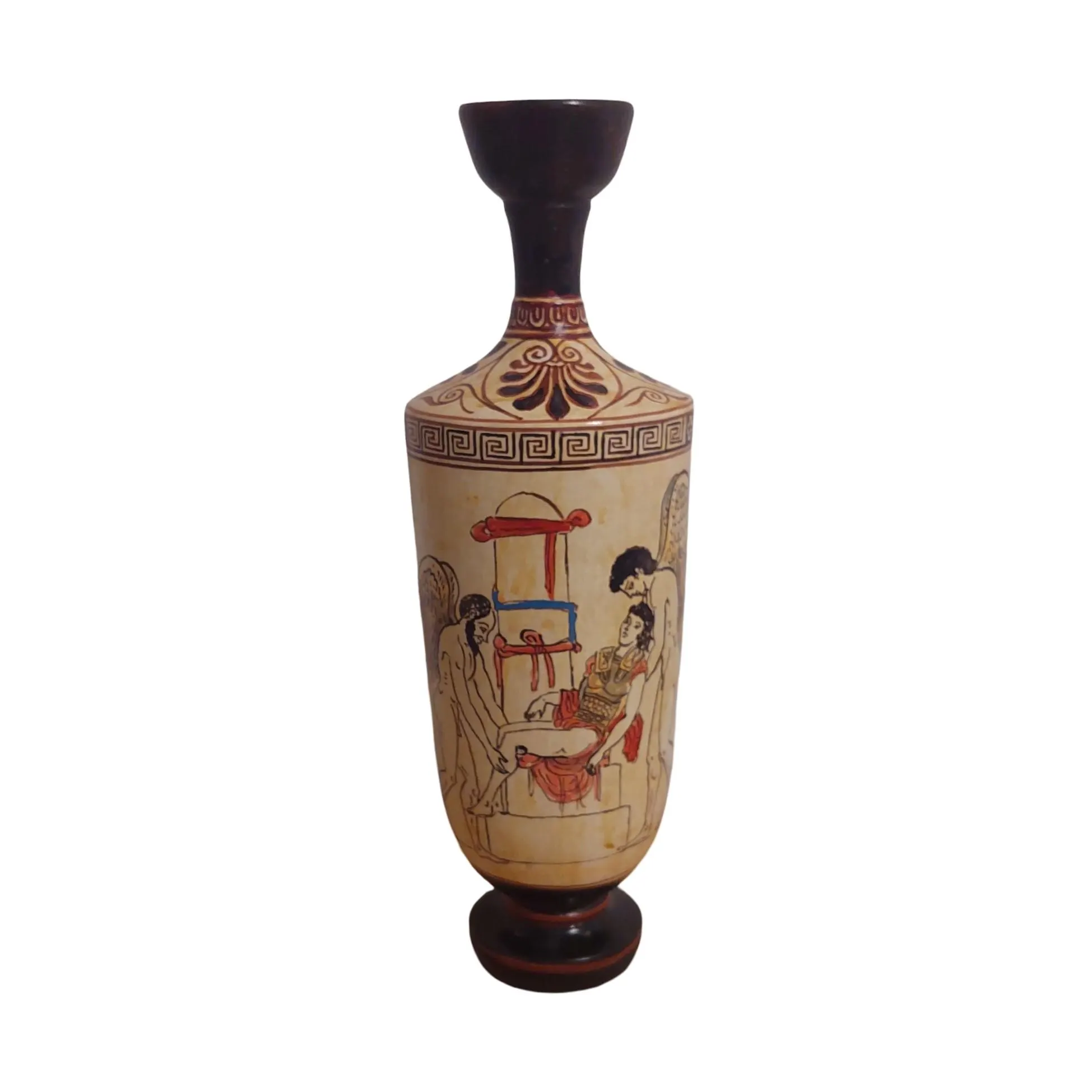 Greek Lekythos Funeral Vase Handmade Ceramic Pottery Ancient Mythology Art — additional product image 6 from DadArt