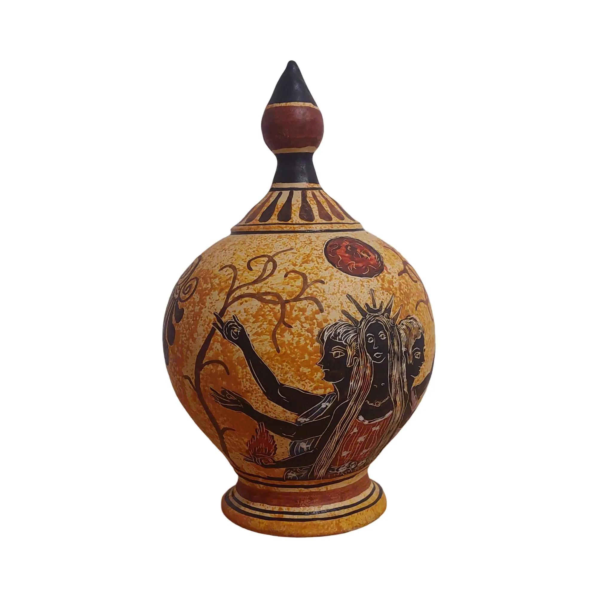 Hecate Vase Greek Goddess Coin Bank Handmade Ceramic Mythology Pottery Decor — additional product image 5 from DadArt