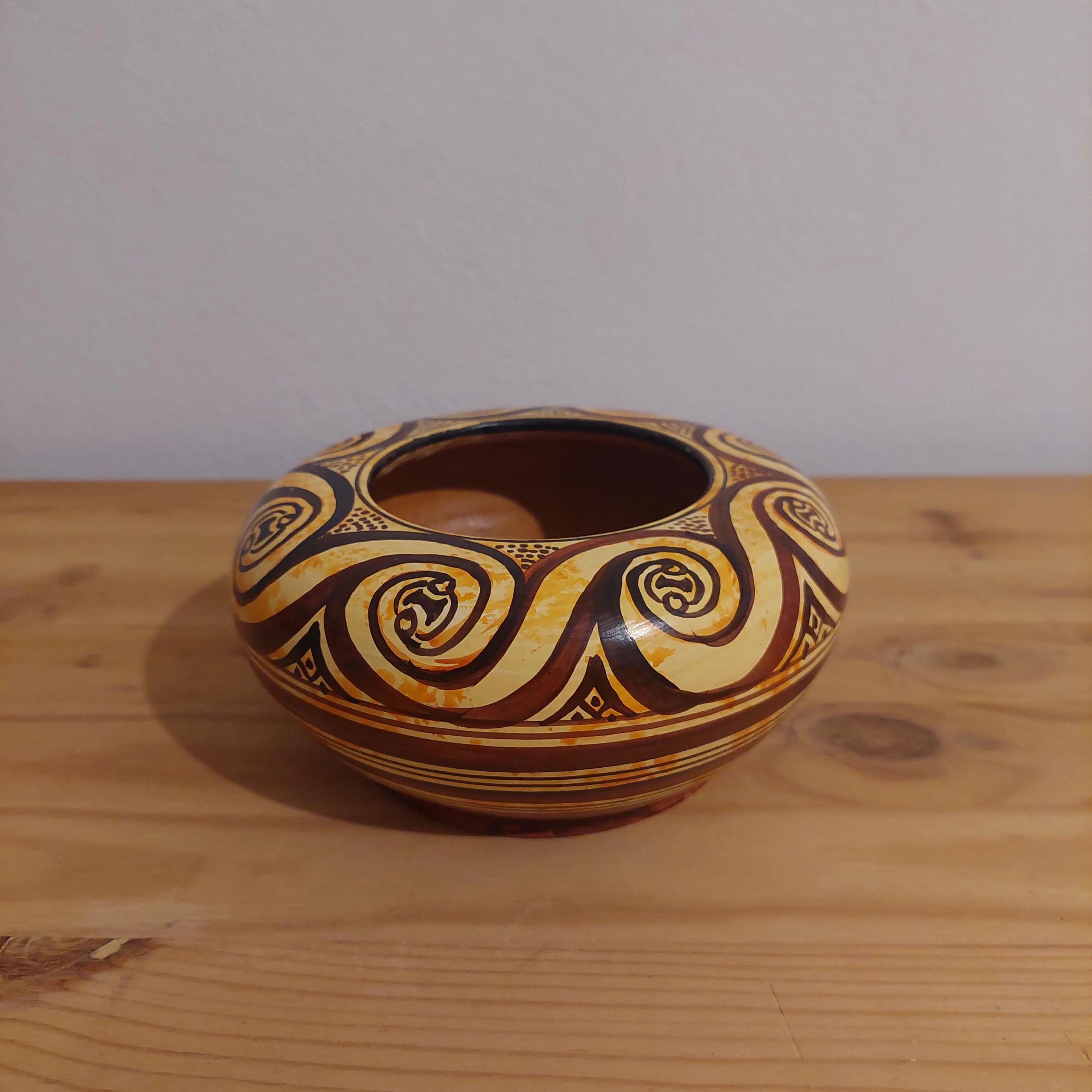 Handmade Minoan Wave Ceramic Bowl: Mediterranean Decor — additional product image 6 from DadArt