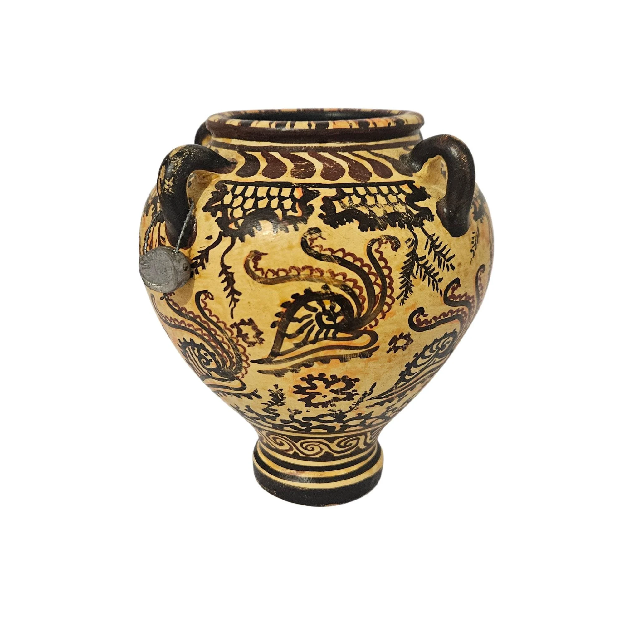 Mycenaean Civilization Ceramic Pithos Vessel With Cuttlefish Amphora Ancient Greece