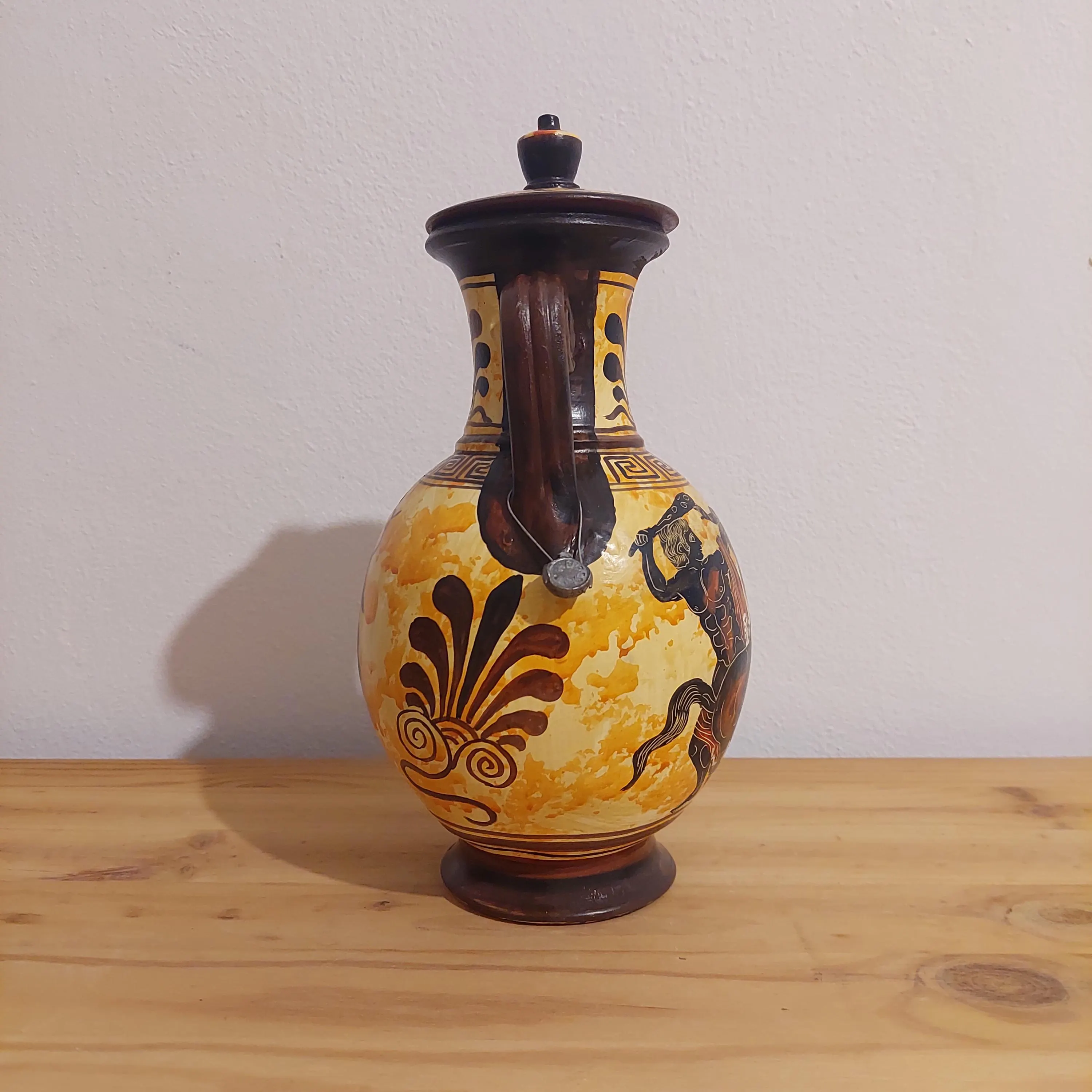 Handmade Greek Mythology Ceramic Amphora: Aphrodite & Heroic Battle Vase — additional product image 4 from DadArt
