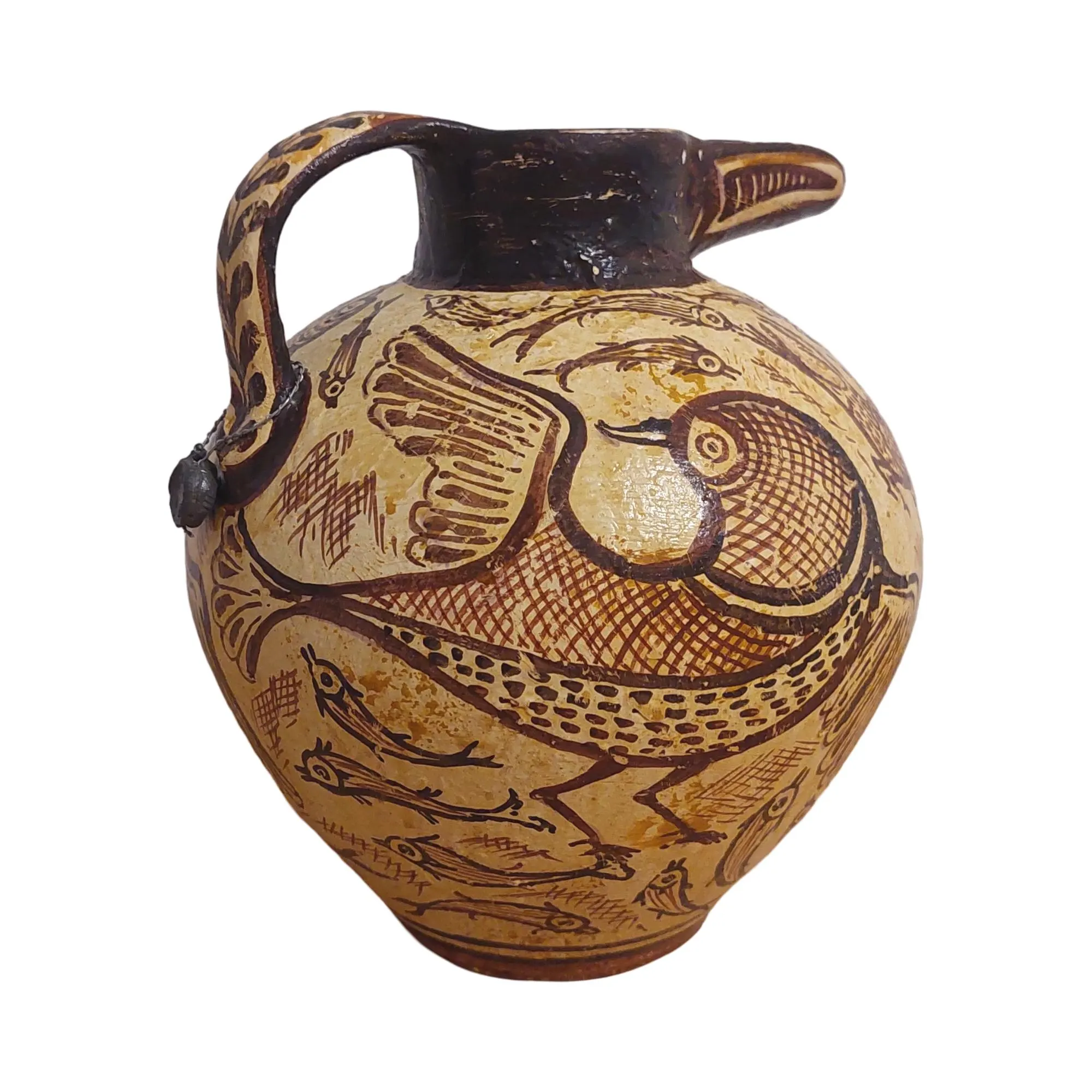 Geometric Bird Oinochoe Ceramic Jug Vase Ancient Greek Museum Exact Replica — additional product image 6 from DadArt
