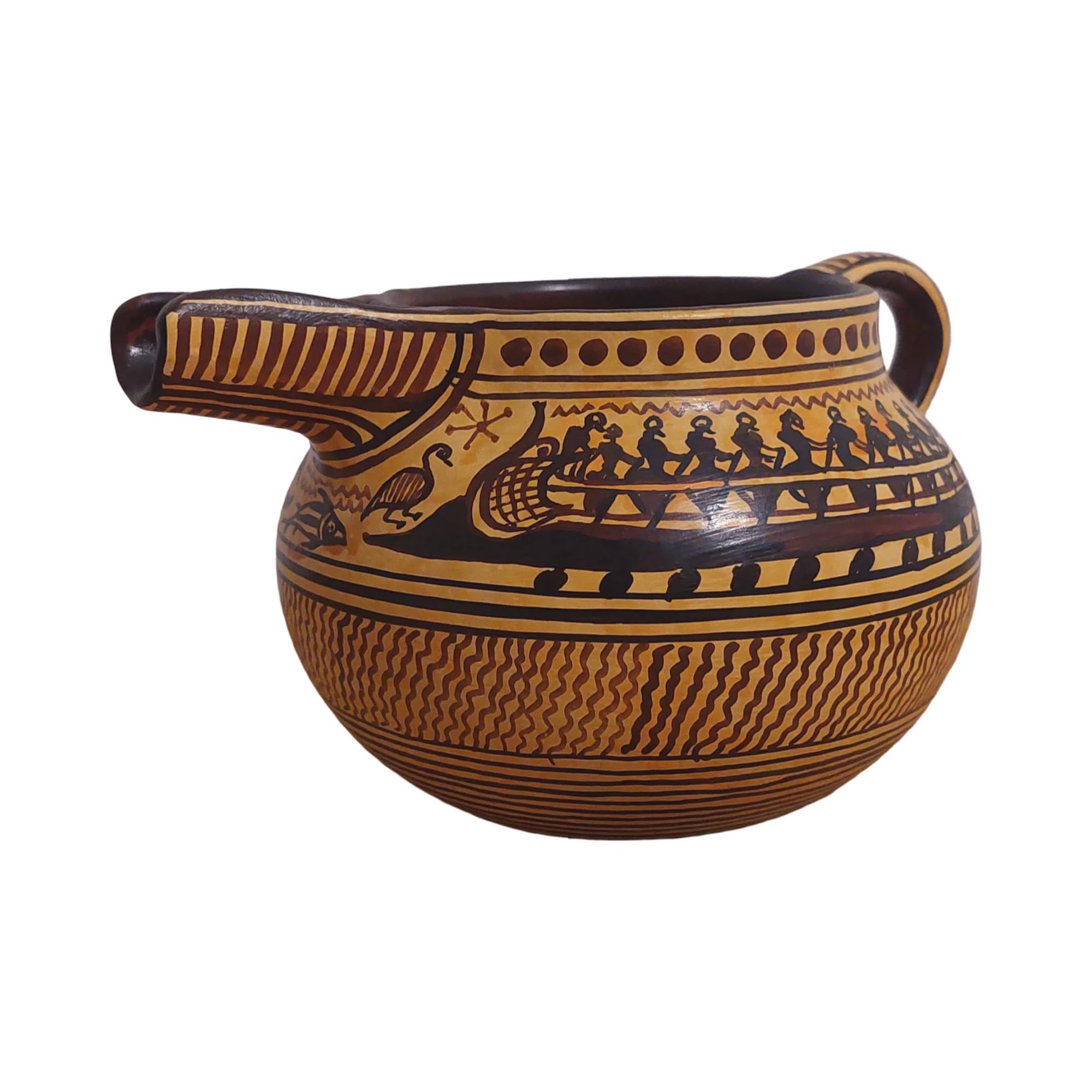 Ancient Greek Geometric Period Ceramic Jug Warship Scene Museum Replica — additional product image 3 from DadArt