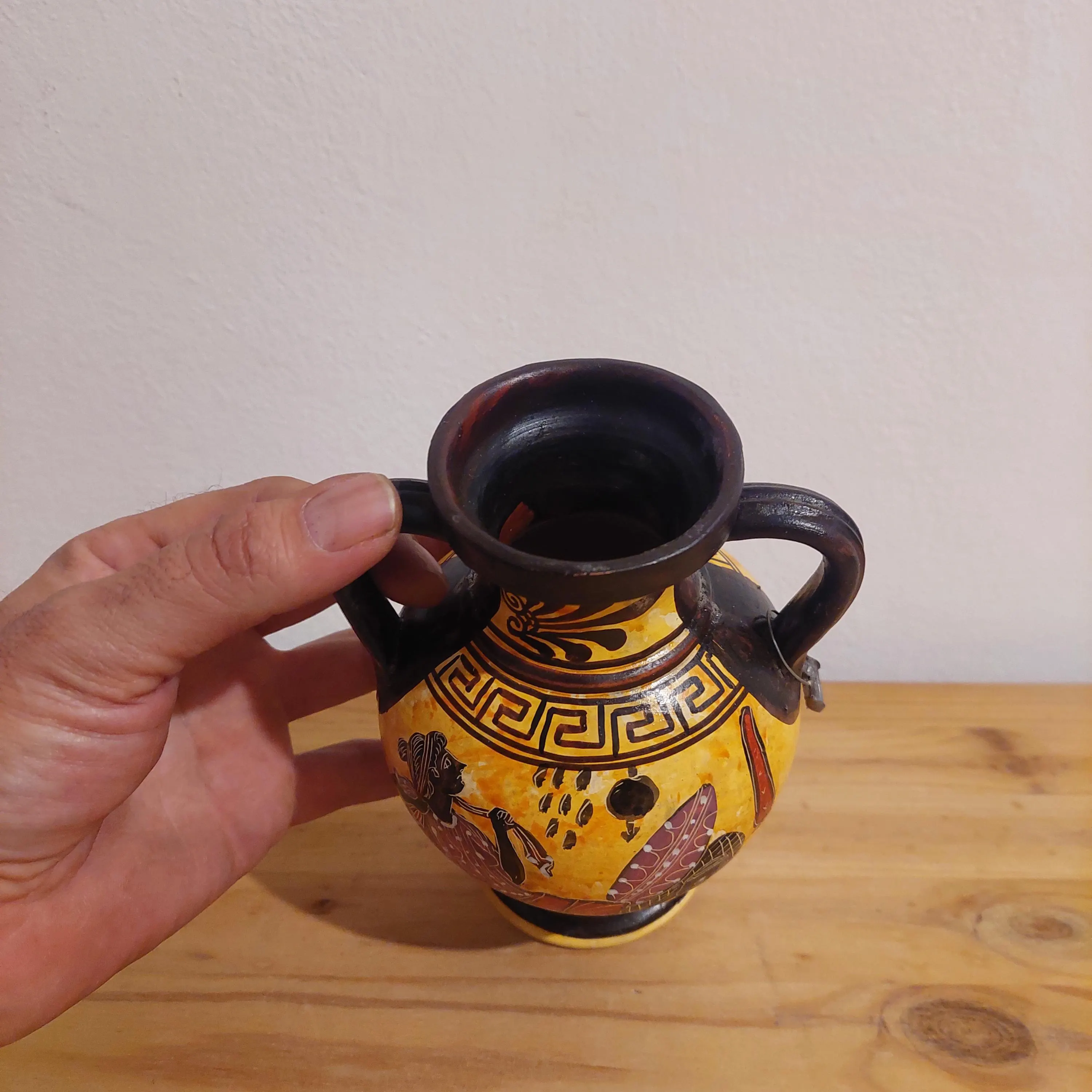 Handmade Danae and Zeus Ceramic Amphora: Greek Myth Art — additional product image 7 from DadArt