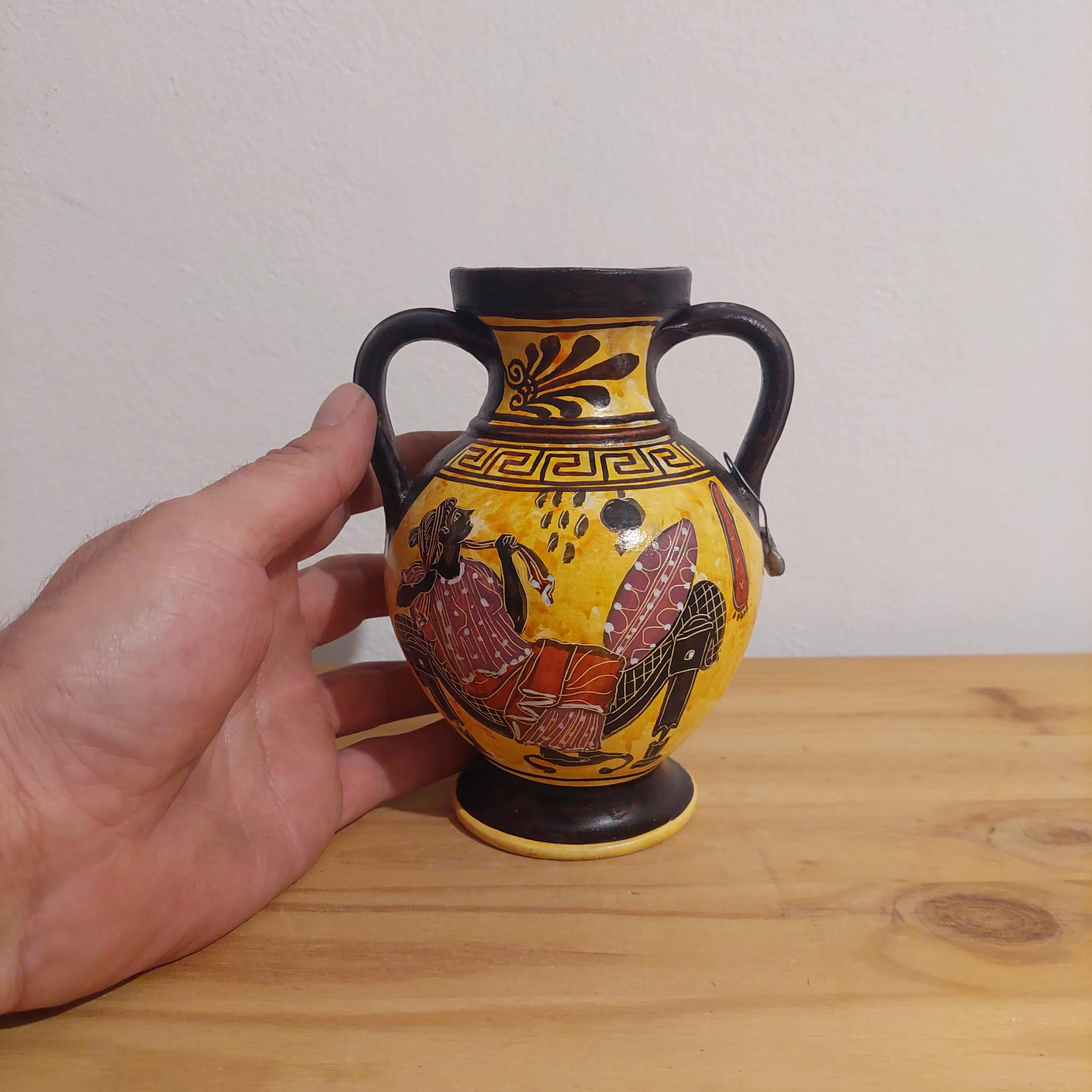 Handmade Danae and Zeus Ceramic Amphora: Greek Myth Art — additional product image 6 from DadArt