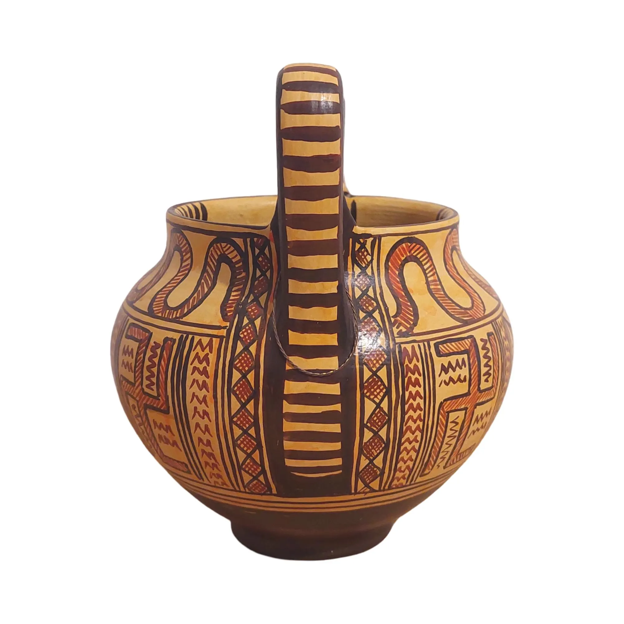 Geometric Kantharos Two Handled Ceramic Cup Ancient Greece Museum Replica — additional product image 4 from DadArt