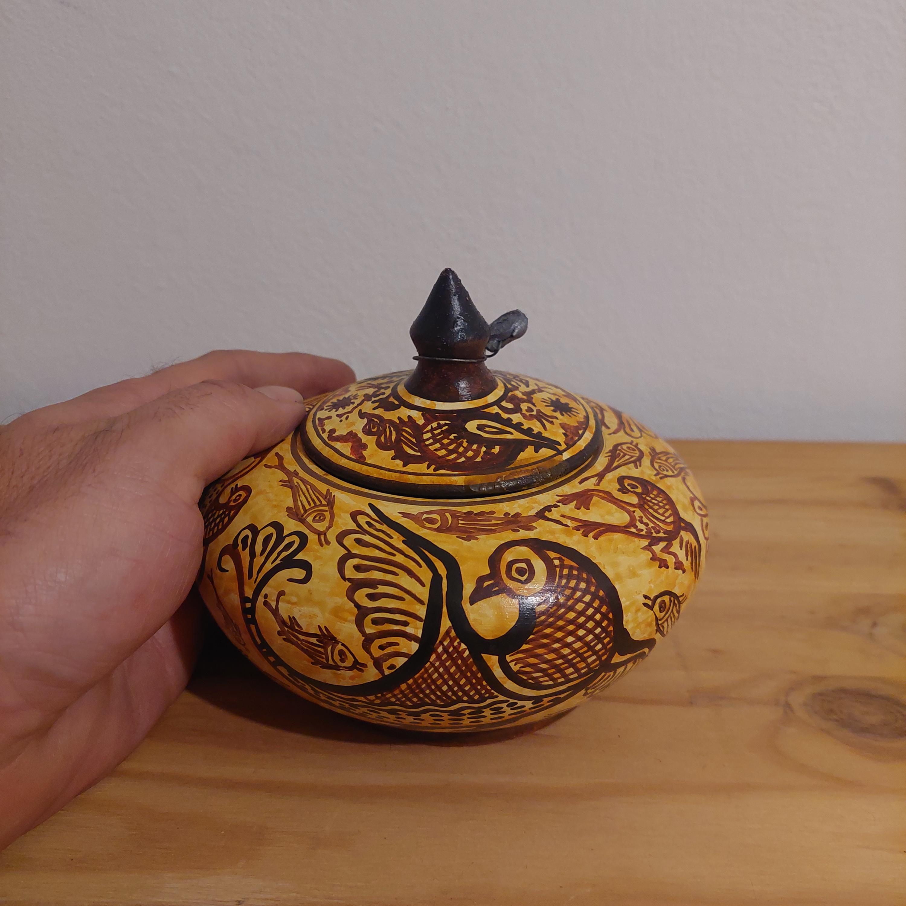 Handmade Minoan Ceramic Pot: Bird & Fish Motif, Ancient Greek Art — additional product image 8 from DadArt