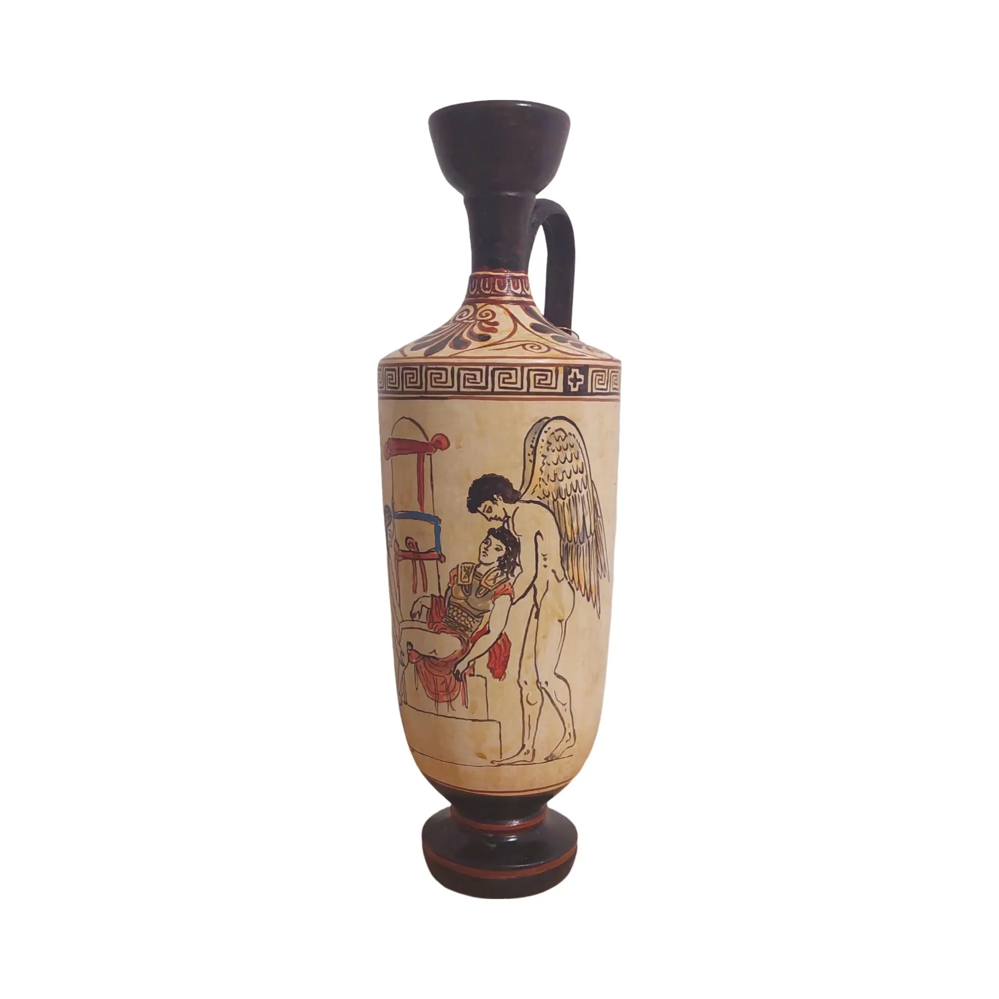 Greek Lekythos Funeral Vase Handmade Ceramic Pottery Ancient Mythology Art — additional product image 5 from DadArt