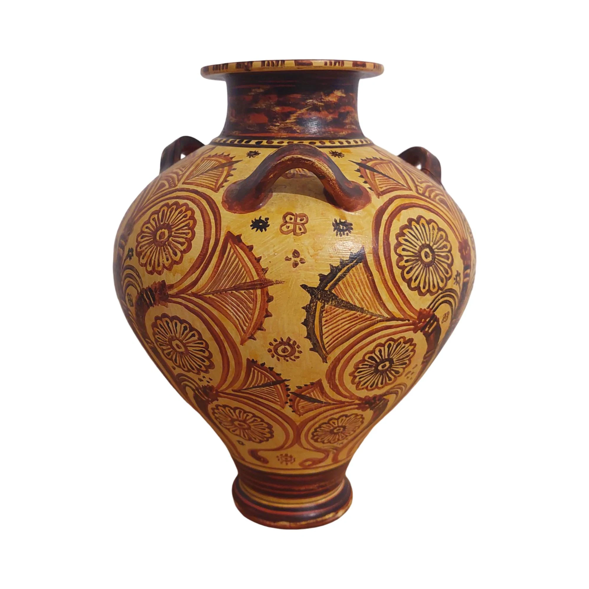 Minoan Floral Style Amphora Ceramic Vase Ancient Greece Knossos — additional product image 3 from DadArt