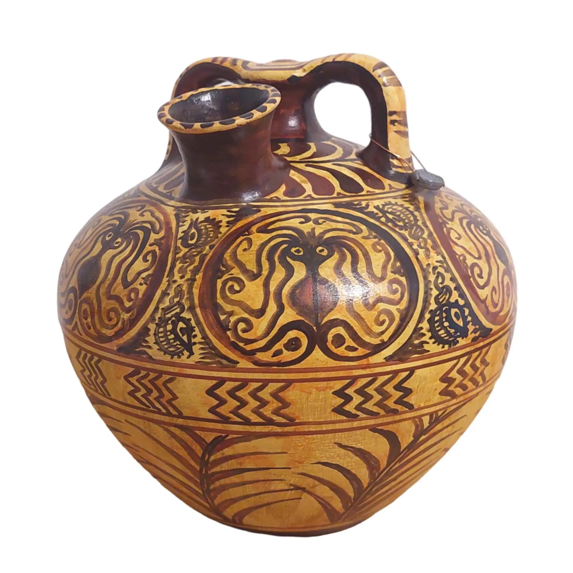 Minoan Octopus Marine Style Ceramic Jug Ancient Greece Museum Replica