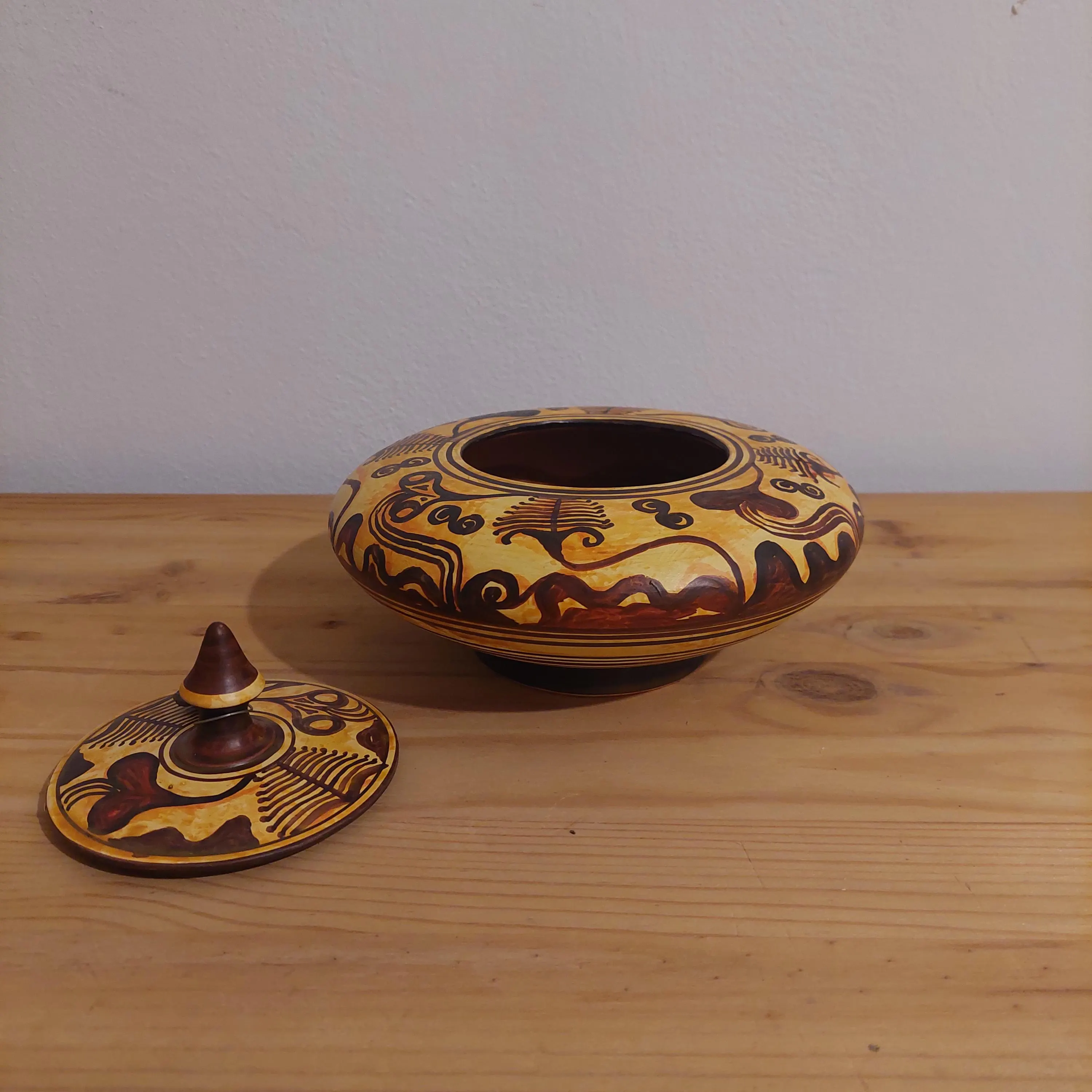 Handmade Ceramic Jewelry Box: Minoan Style Trinket Jar — additional product image 4 from DadArt