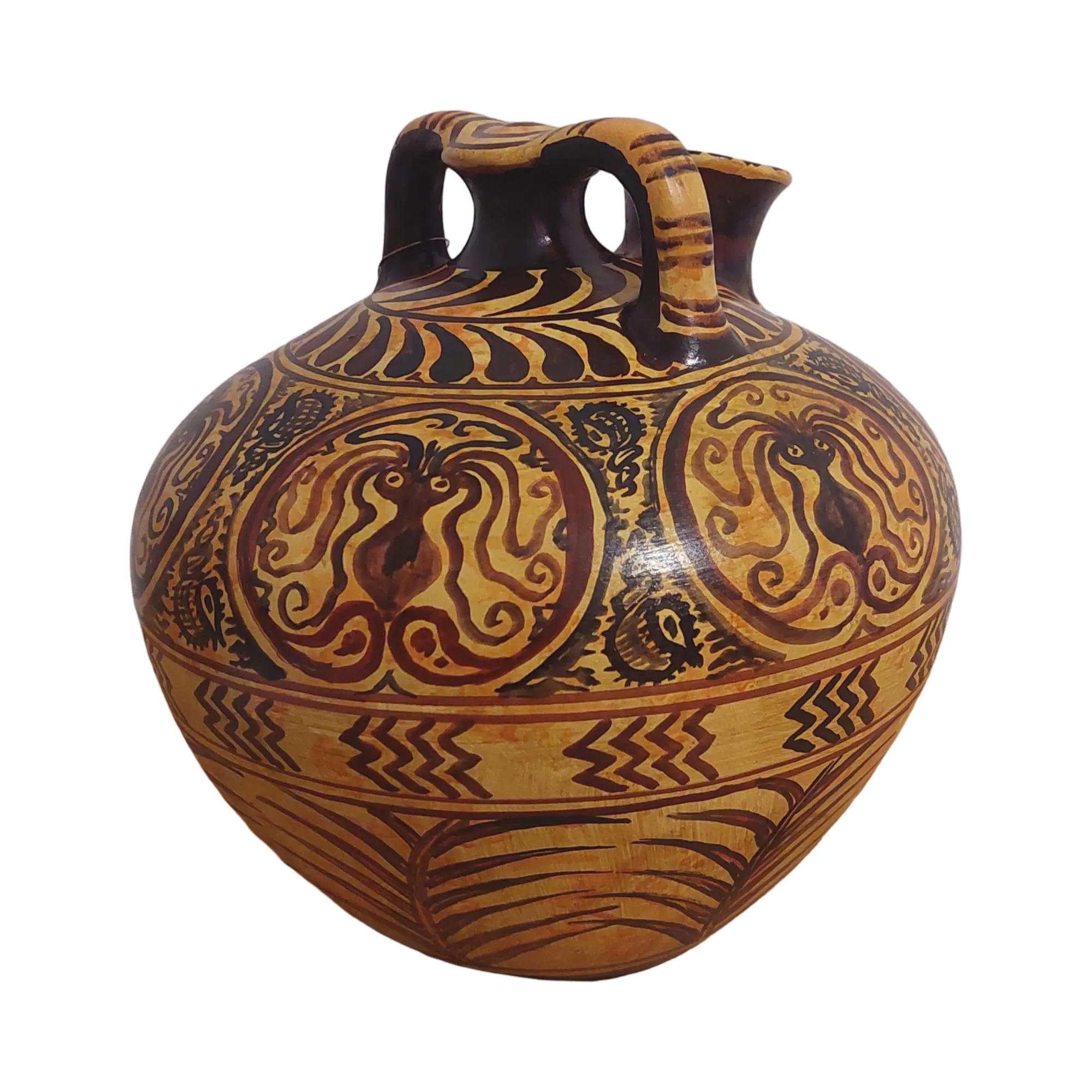 Minoan Octopus Marine Style Ceramic Jug Ancient Greece Museum Replica — additional product image 4 from DadArt