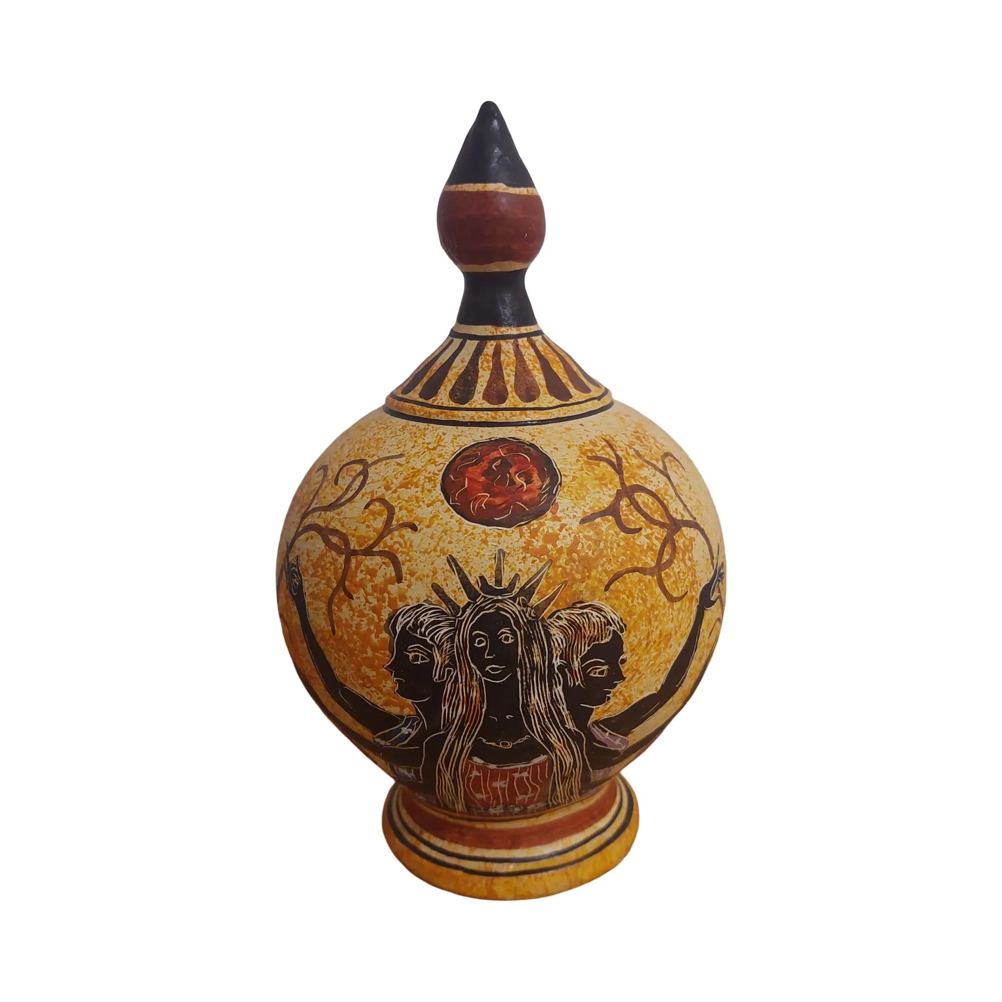 Hecate Vase Greek Goddess Coin Bank Handmade Ceramic Mythology Pottery Decor — additional product image 6 from DadArt