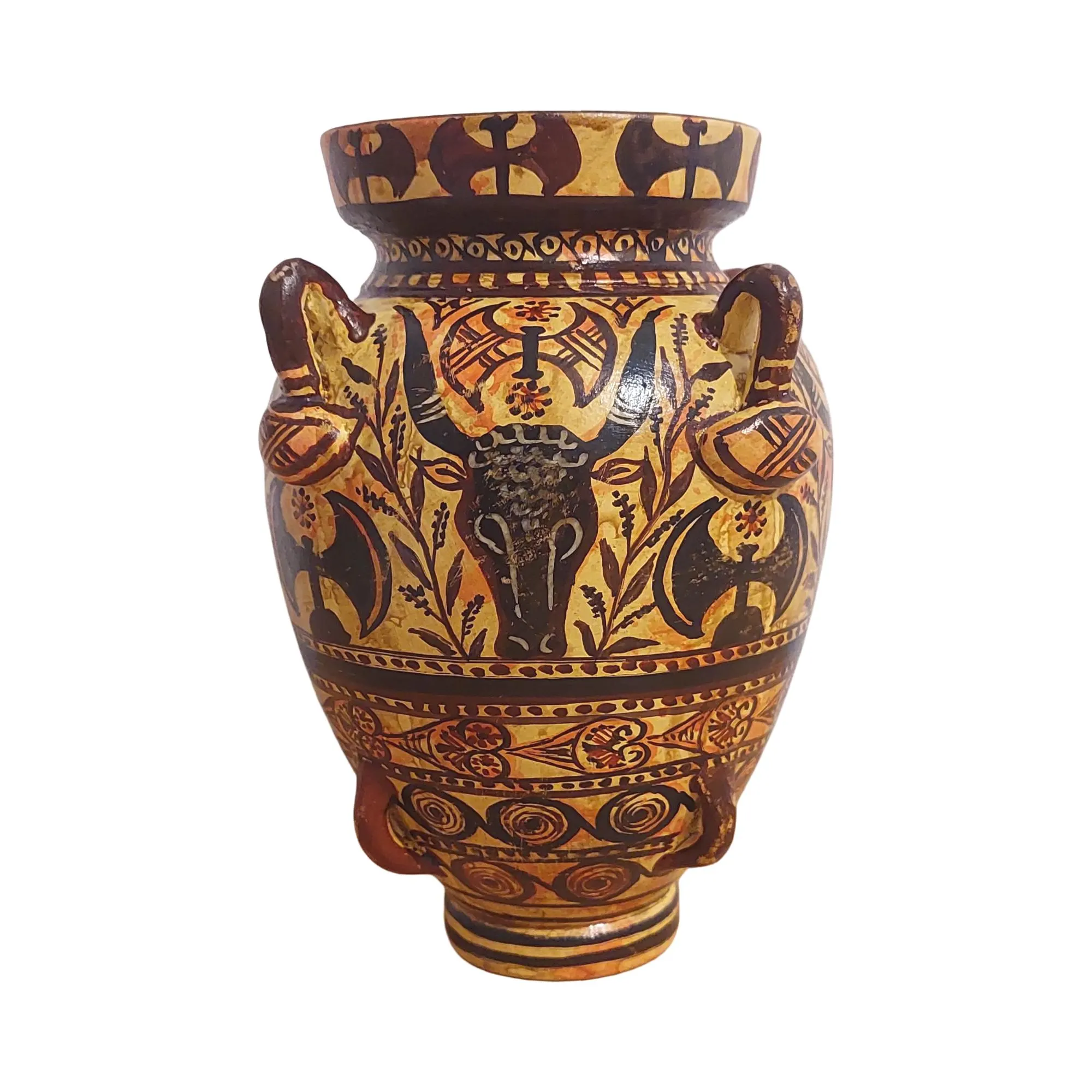Minoan Bull Head Labrys Amphora Ceramic Vase Ancient Greece — additional product image 3 from DadArt