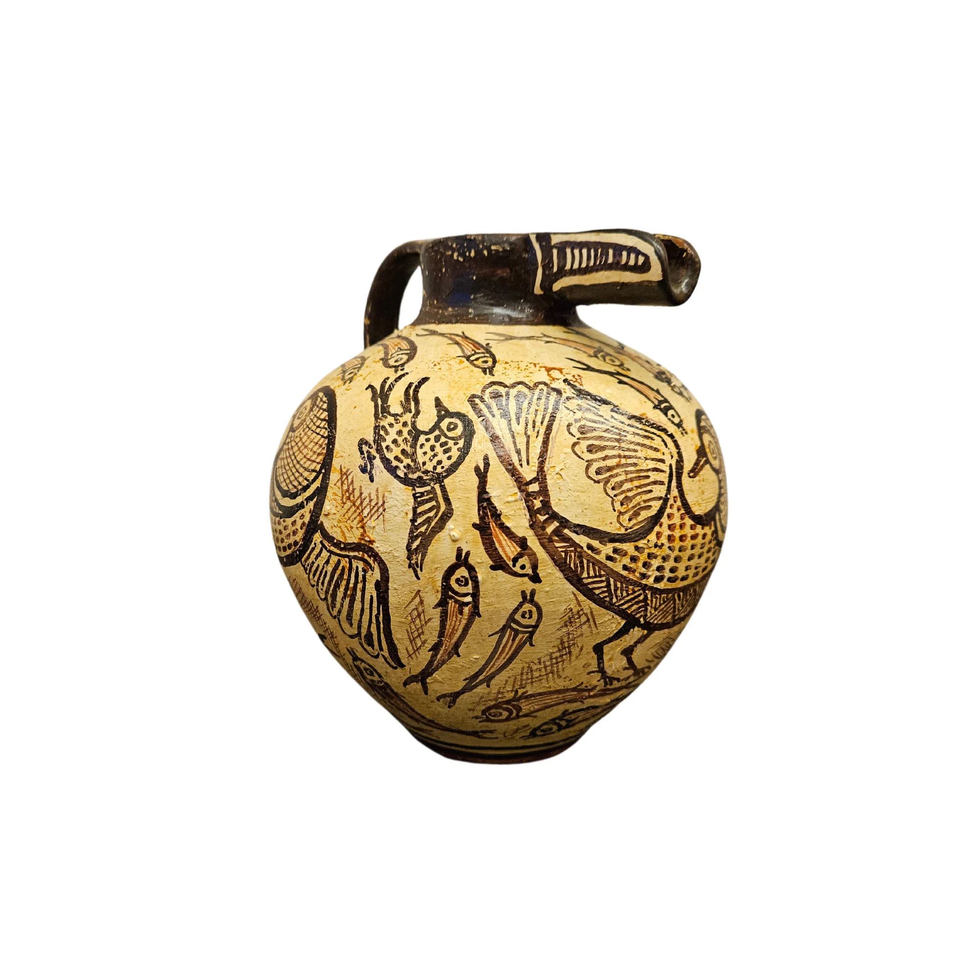 Minoan Period Greek Ceramic Terracotta Bird-shaped vaseVase Hand Painted — additional product image 5 from DadArt