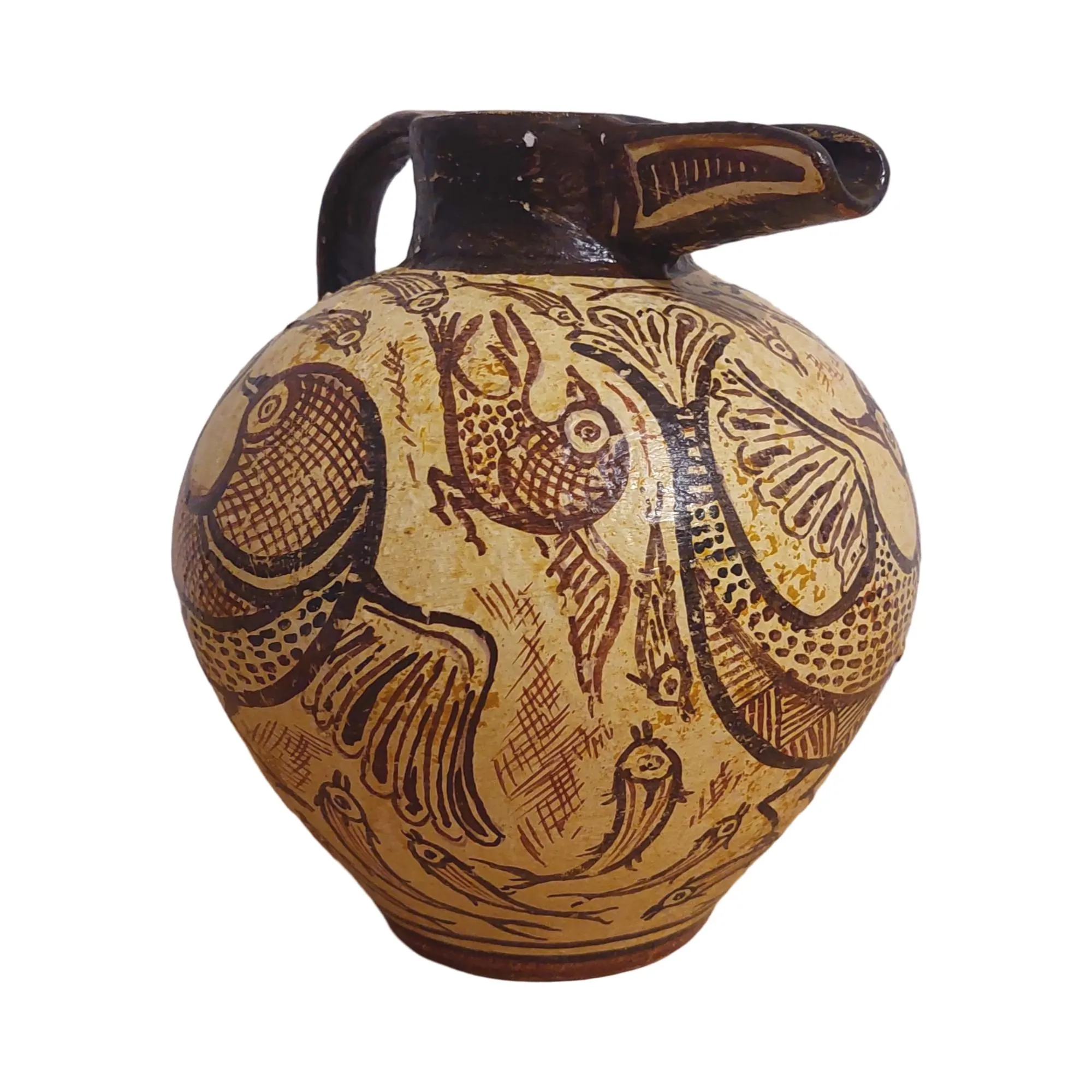 Geometric Bird Oinochoe Ceramic Jug Vase Ancient Greek Museum Exact Replica — additional product image 2 from DadArt