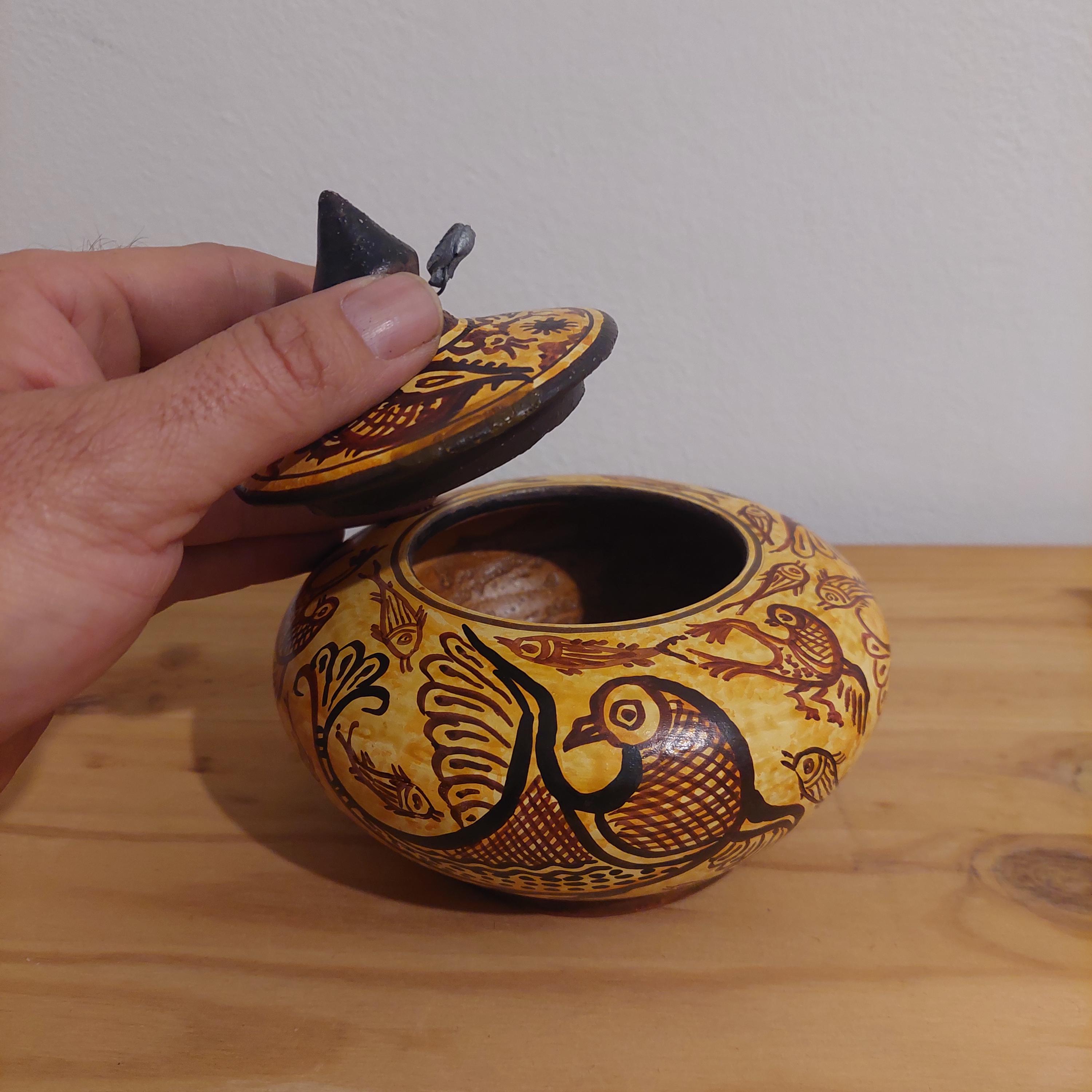 Handmade Minoan Ceramic Pot: Bird & Fish Motif, Ancient Greek Art — additional product image 4 from DadArt