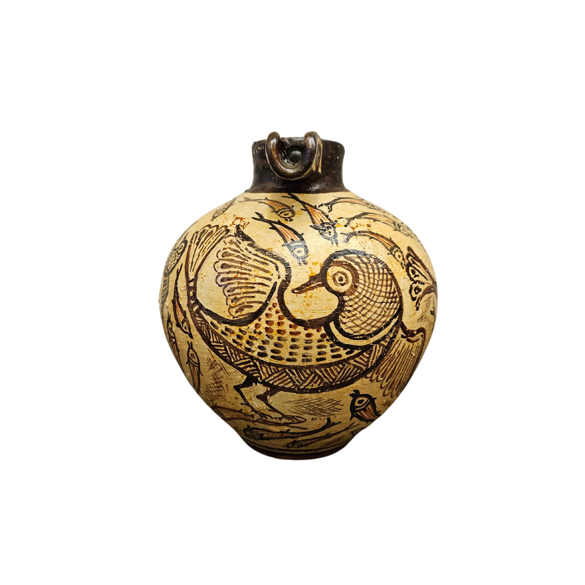 Minoan Period Greek Ceramic Terracotta Bird-shaped vaseVase Hand Painted — additional product image 2 from DadArt