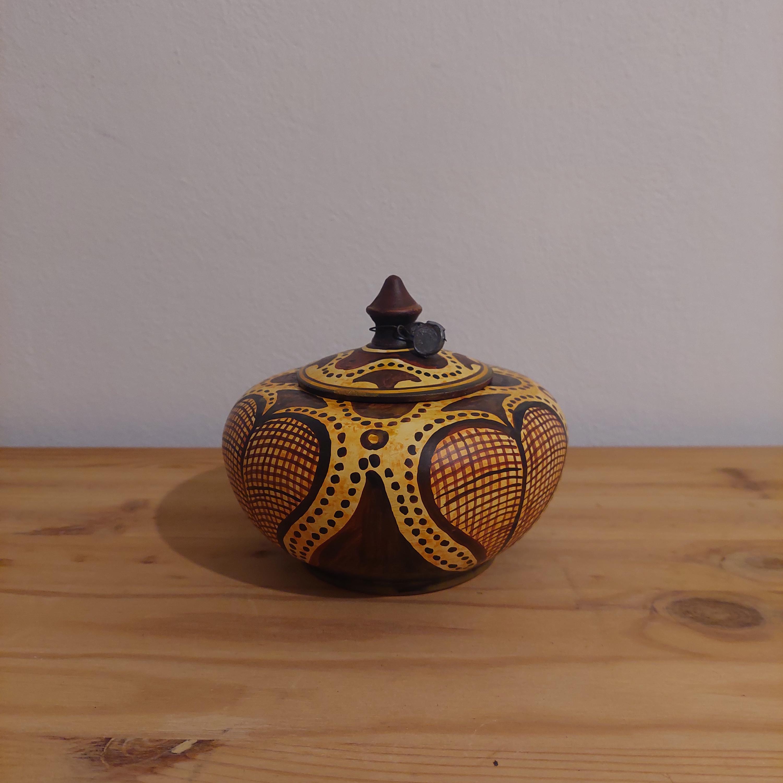 Handmade Minoan Ceramic Pot: Mediterranean Coastal Decor — additional product image 7 from DadArt