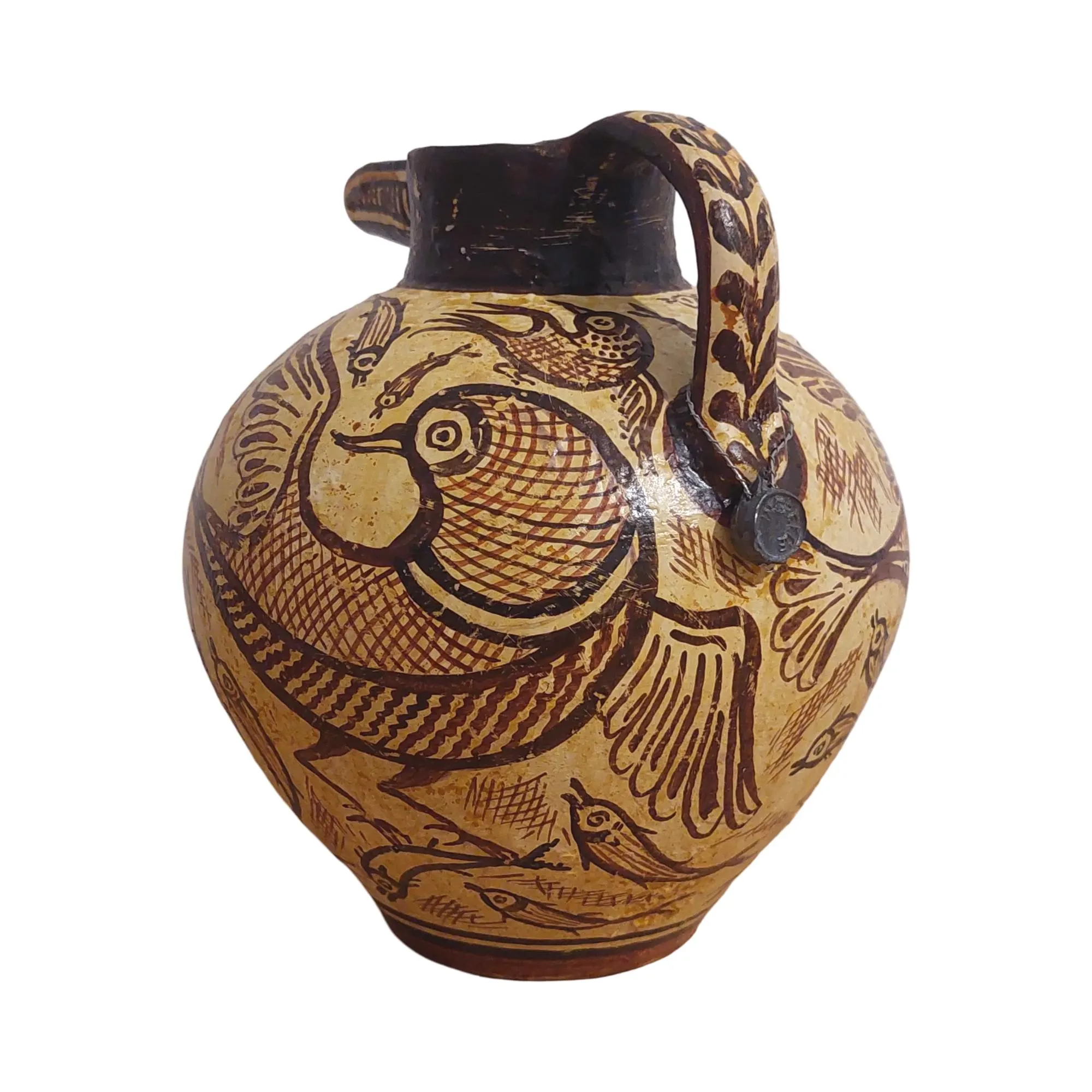 Geometric Bird Oinochoe Ceramic Jug Vase Ancient Greek Museum Exact Replica — additional product image 5 from DadArt