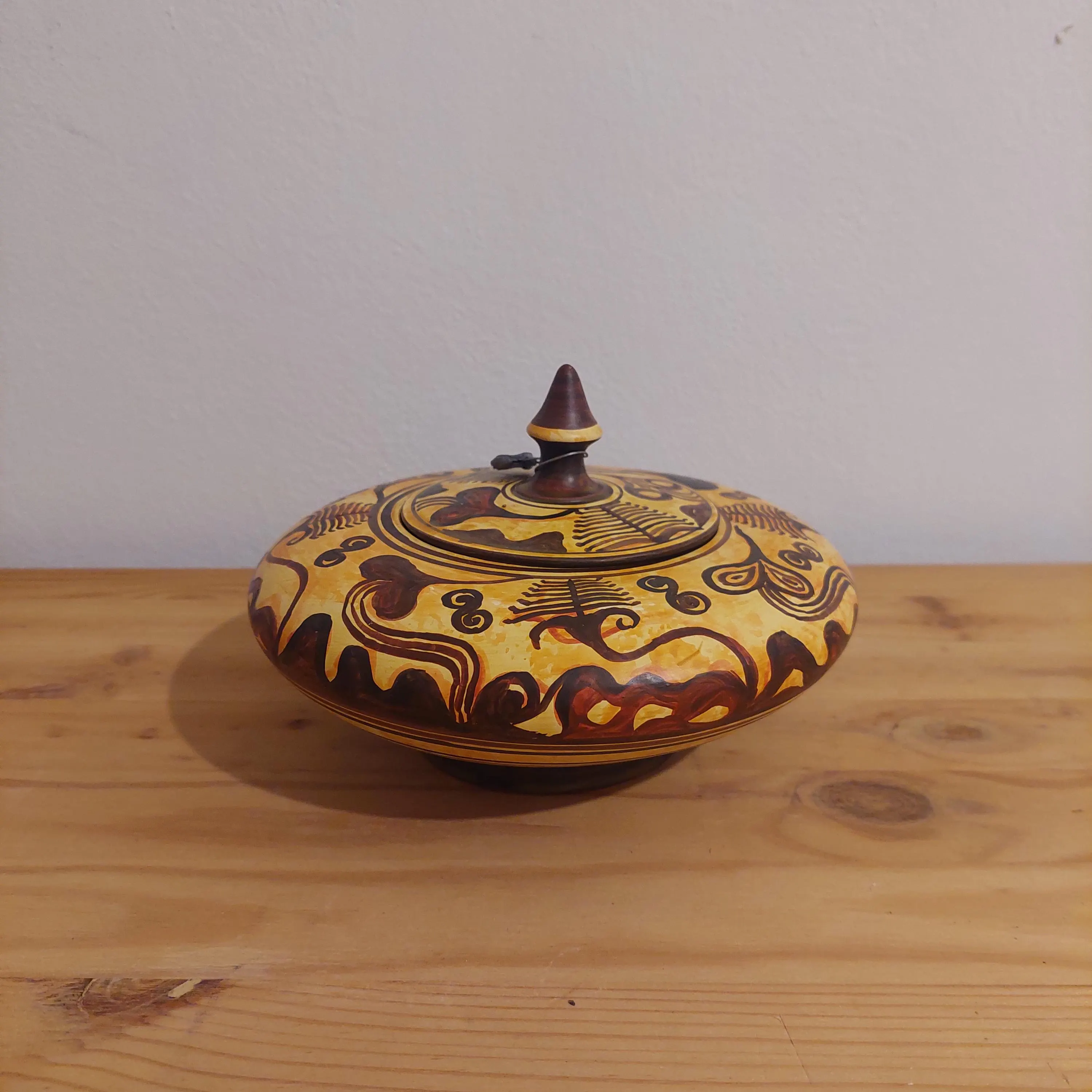Handmade Ceramic Jewelry Box: Minoan Style Trinket Jar — additional product image 3 from DadArt