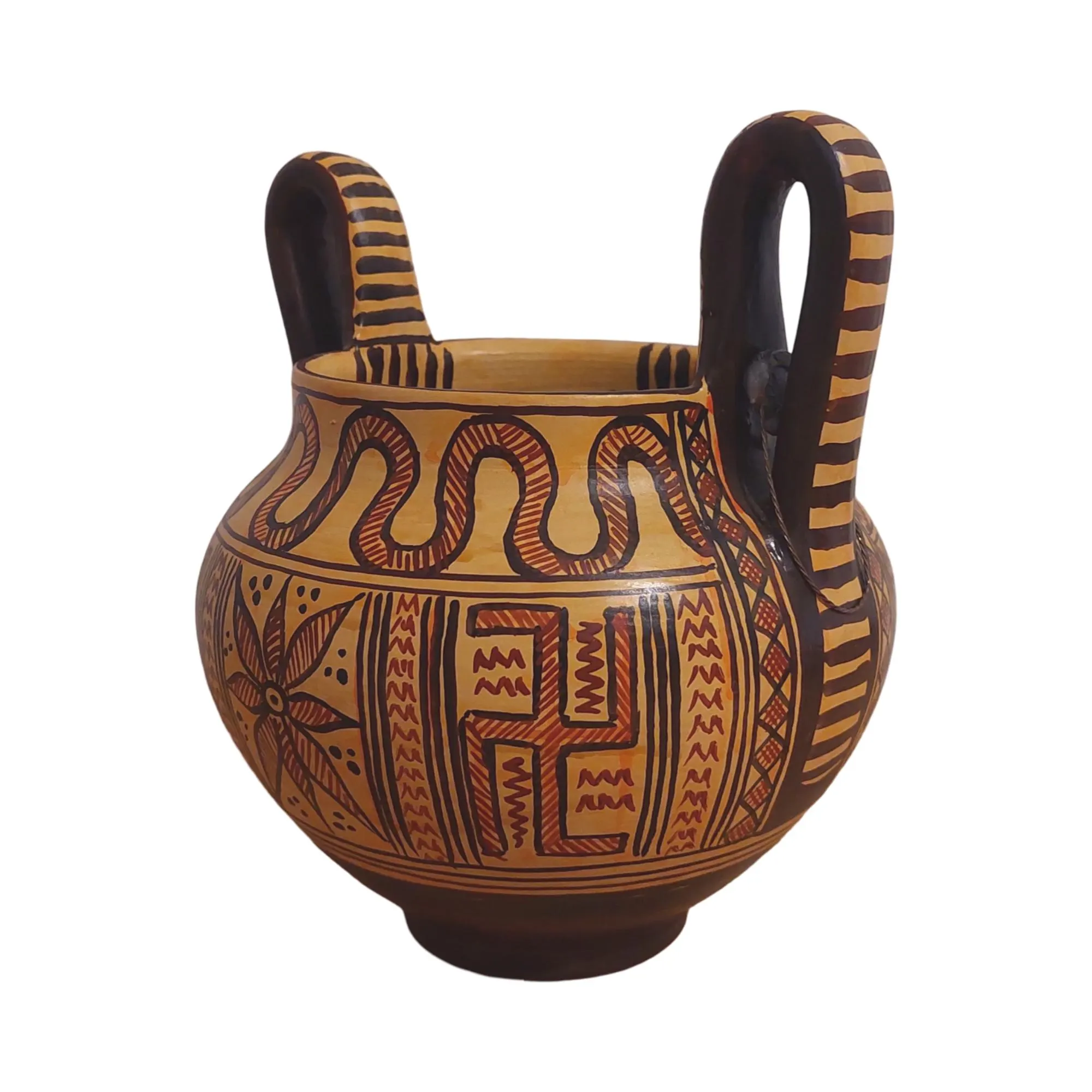 Geometric Kantharos Two Handled Ceramic Cup Ancient Greece Museum Replica — additional product image 2 from DadArt