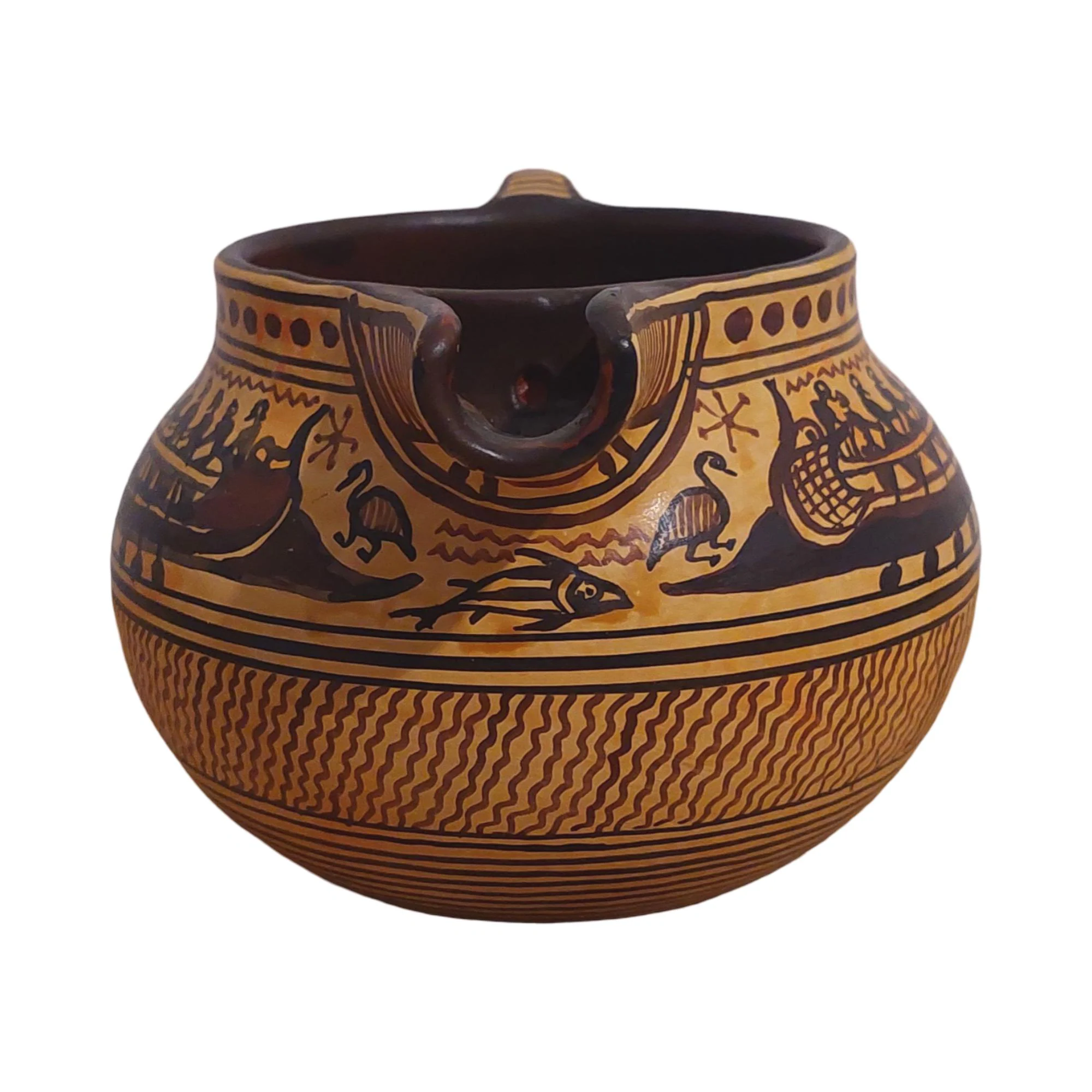 Ancient Greek Geometric Period Ceramic Jug Warship Scene Museum Replica — additional product image 4 from DadArt