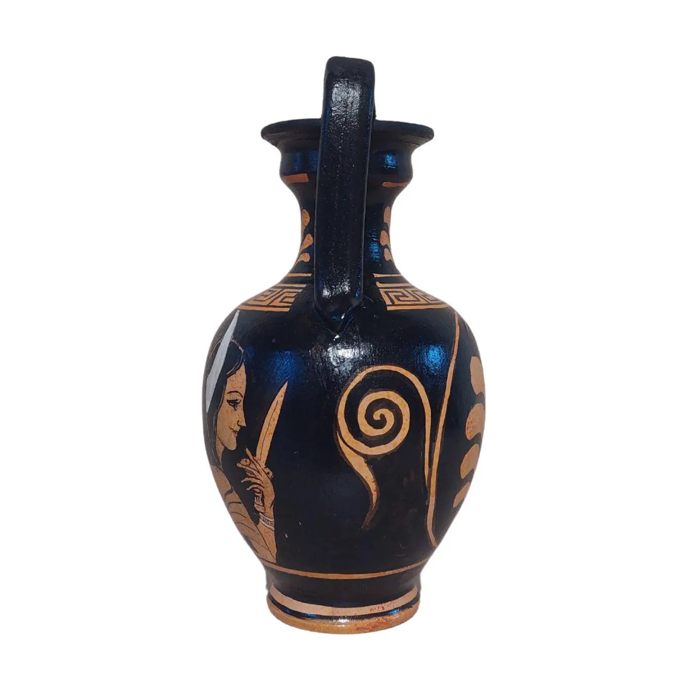 Hecate Triple Goddess Amphora Vessel Greek Ceramic Terracotta Handmade Vase Unique Piece 17cm — additional product image 5 from DadArt