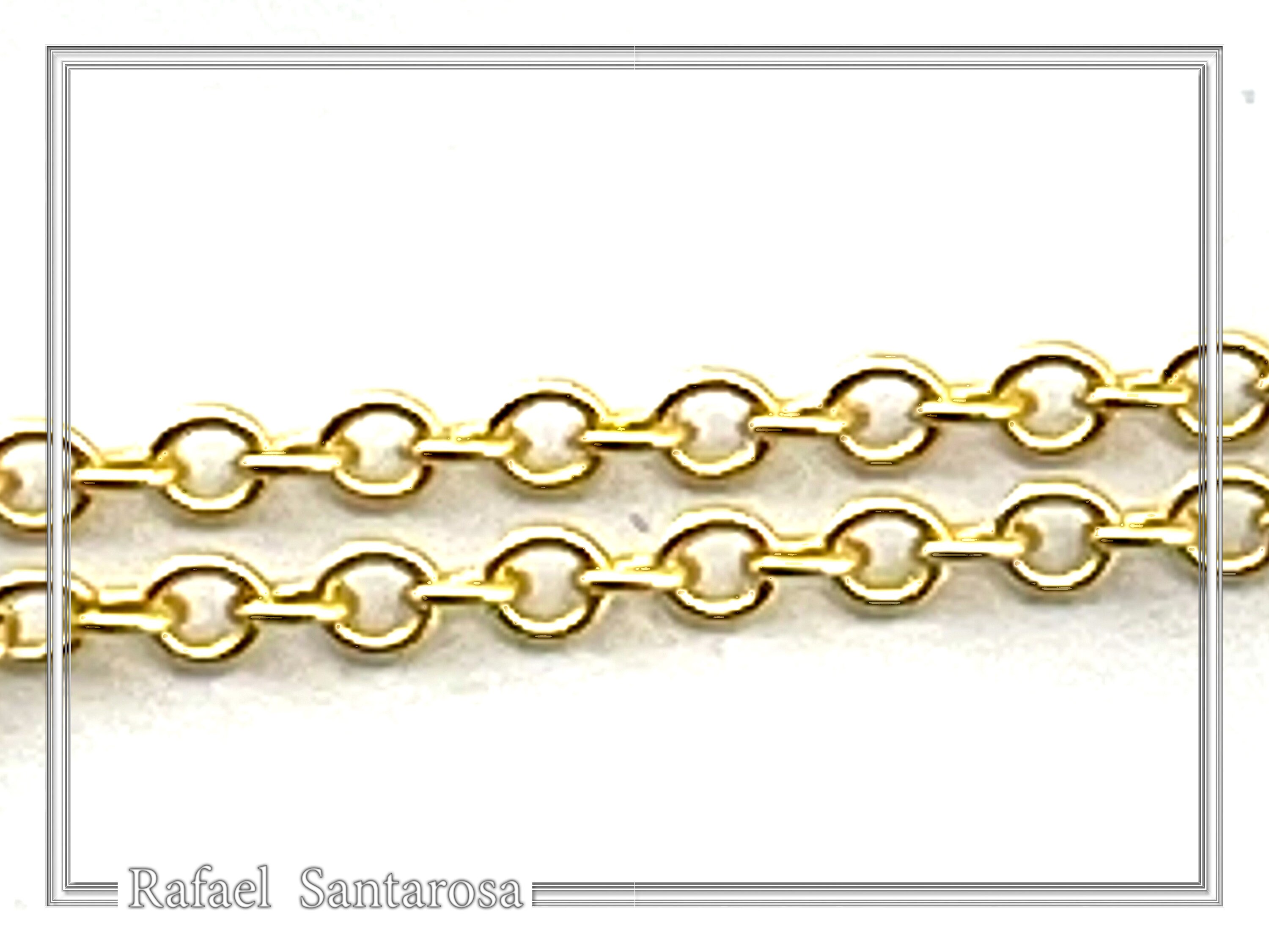 14k Yellow Gold Byzantine Chain - Solid Gold Necklace (45 or 50 cm) — additional product image 6 from Rafael Santarosa Fine Jewelry