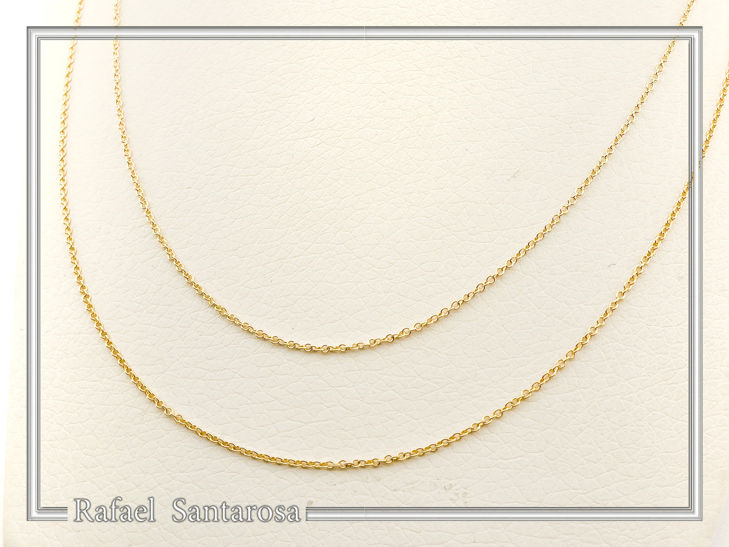 14k Yellow Gold Byzantine Chain - Solid Gold Necklace (45 or 50 cm) — additional product image 2 from Rafael Santarosa Fine Jewelry