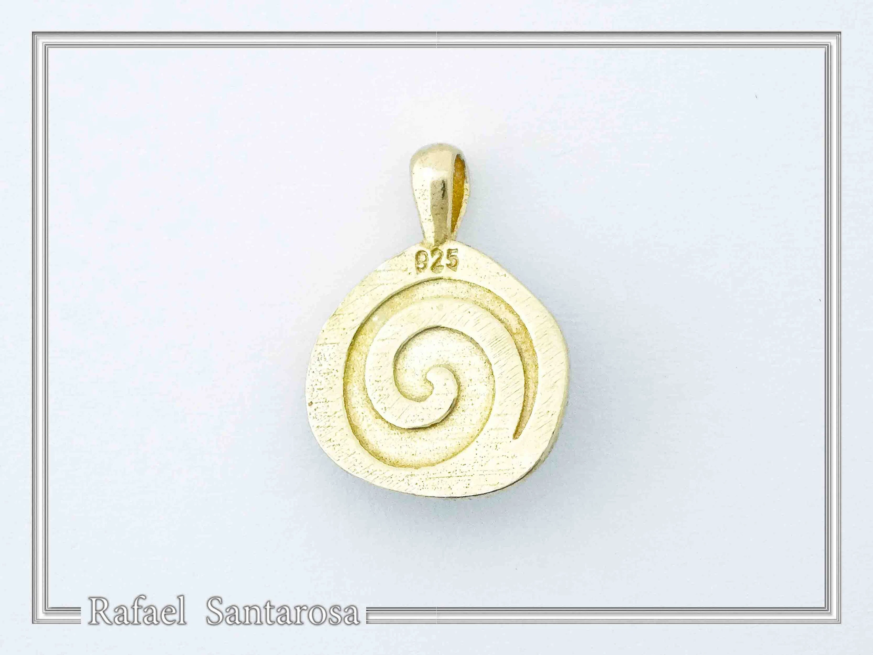 Evil Eye Talisman Against Evil Necklace: Sky Blue Enamel, 18K Gold-Filled Sterling Silver — additional product image 8 from Rafael Santarosa Fine Jewelry
