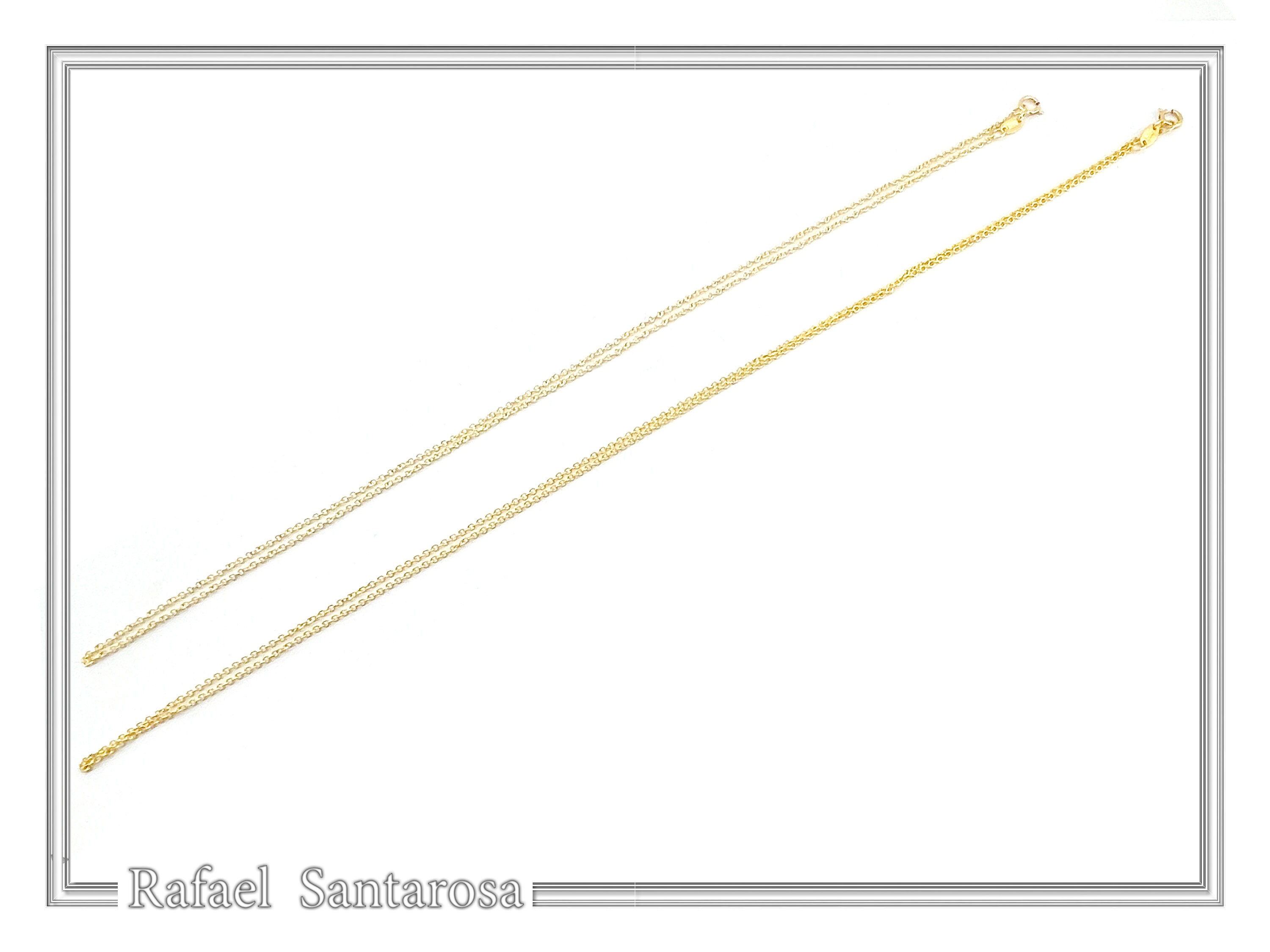 14k Yellow Gold Byzantine Chain - Solid Gold Necklace (45 or 50 cm) — additional product image 7 from Rafael Santarosa Fine Jewelry