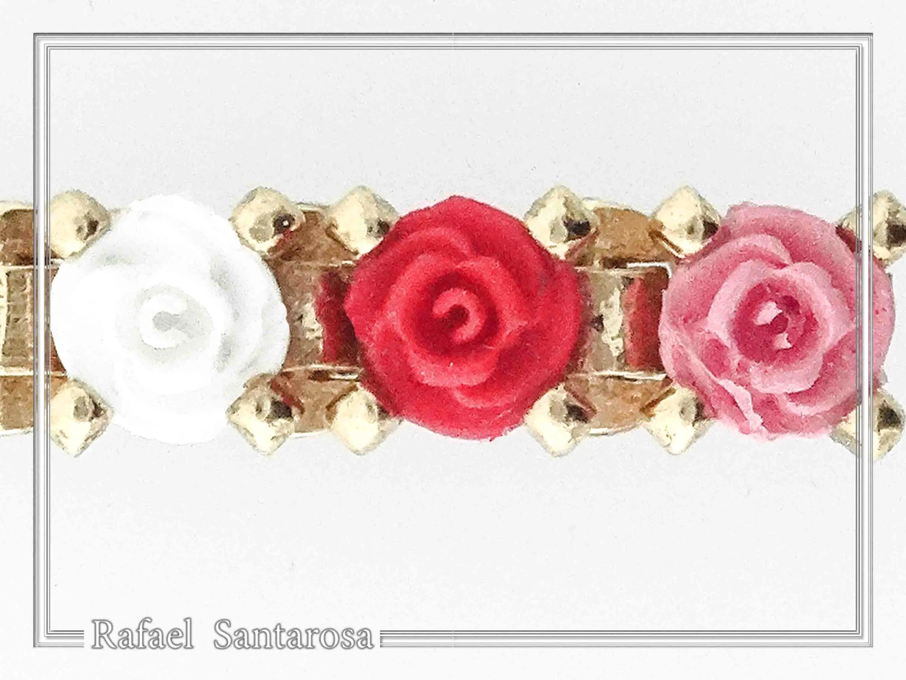 Sterling Silver Rose Flower Pendant Necklace: 18K Gold Filled Floral Jewelry — additional product image 3 from Rafael Santarosa Fine Jewelry