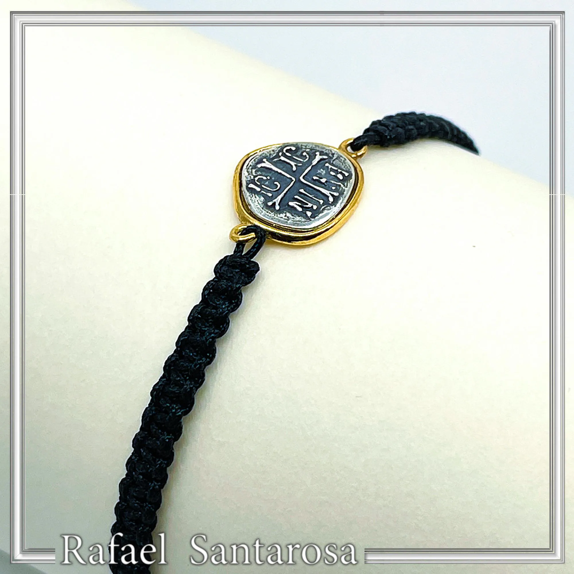 ICXC NIKA Charm Bracelet Jesus Christ Protection Christian talisman: Silver 18K Gold-Filled Byzantine Christogram — additional product image 5 from Rafael Santarosa Fine Jewelry