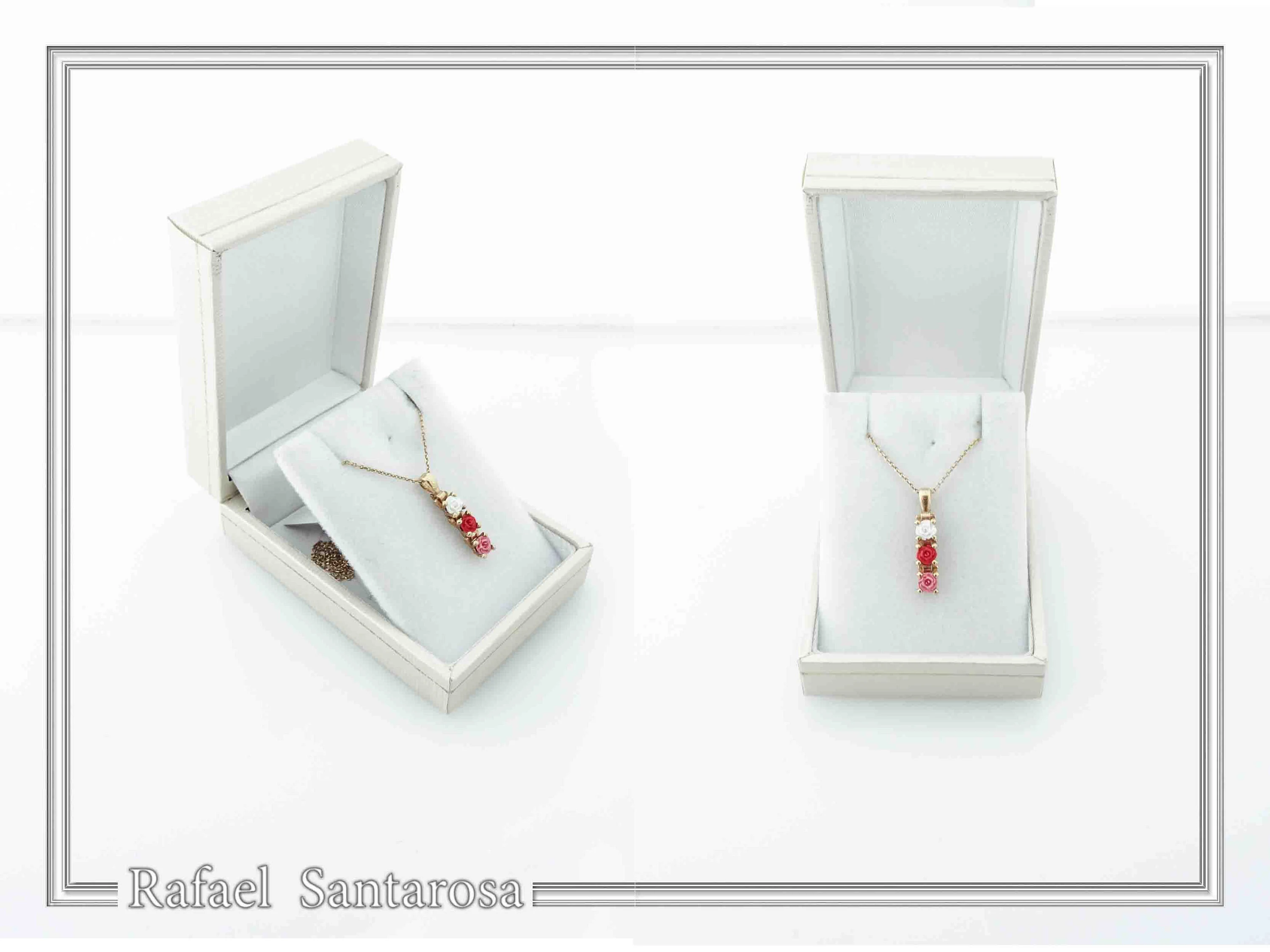 Sterling Silver Rose Flower Pendant Necklace: 18K Gold Filled Floral Jewelry — additional product image 9 from Rafael Santarosa Fine Jewelry